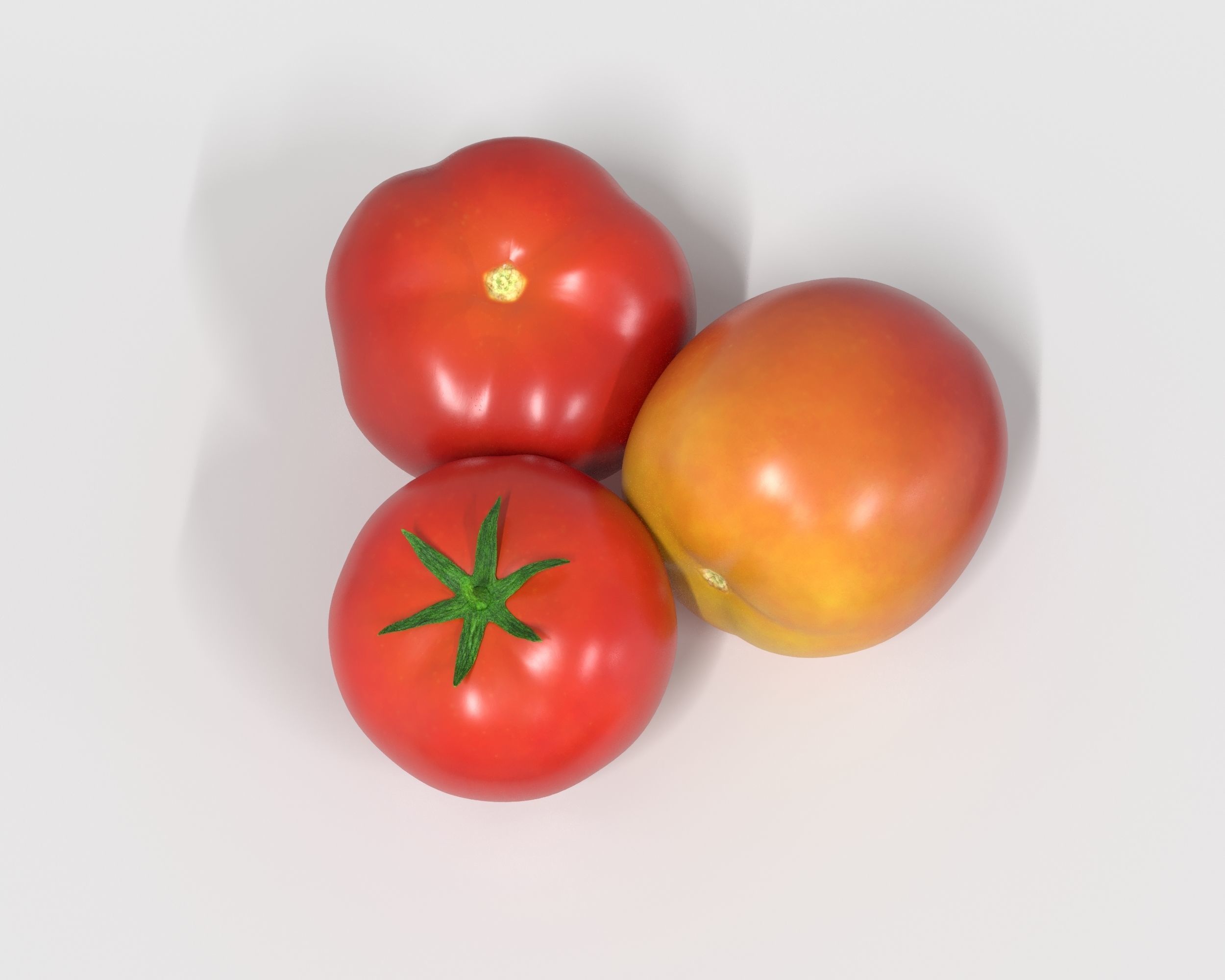 Tomatoes three 3D model_2