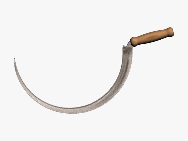 sickle knife Low-poly 3D model_15