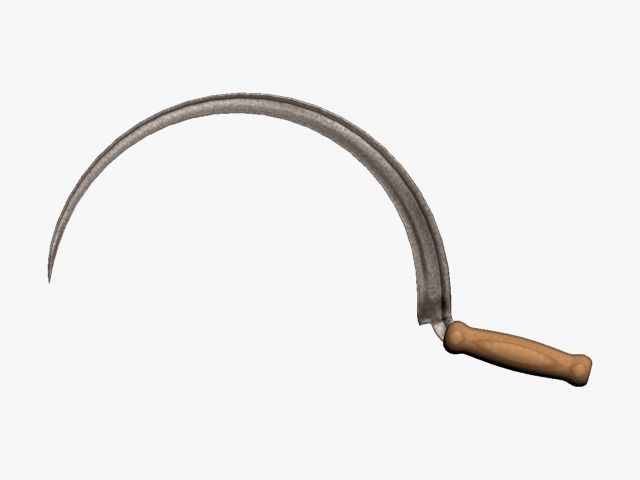 sickle knife Low-poly 3D model_9