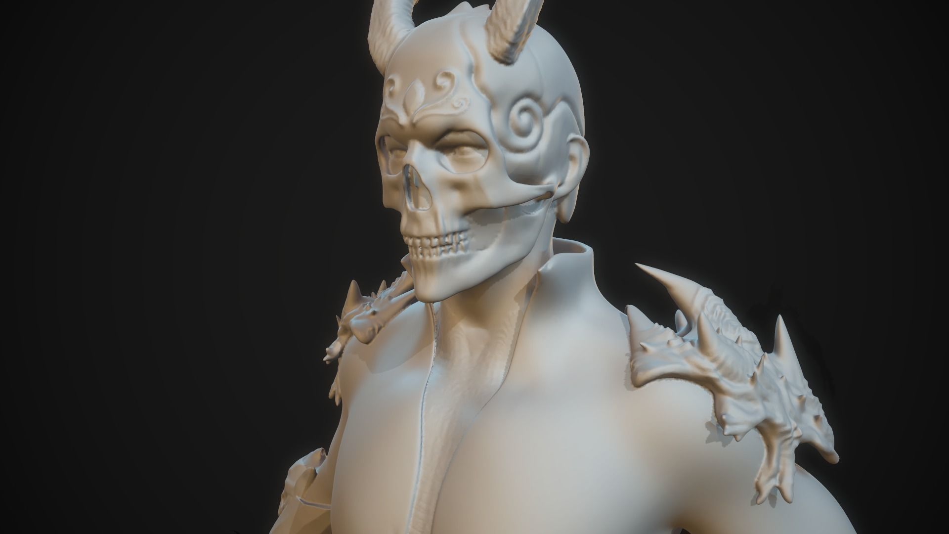 Demonologist man holding sword Free 3D model_15