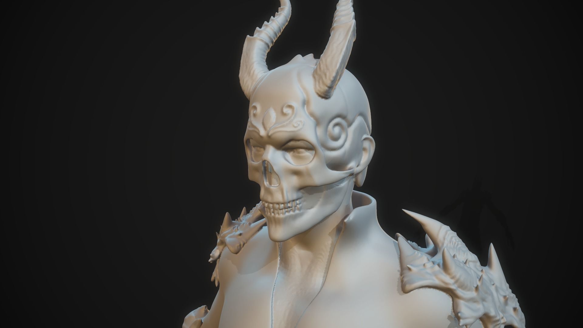 Demonologist man holding sword Free 3D model_16