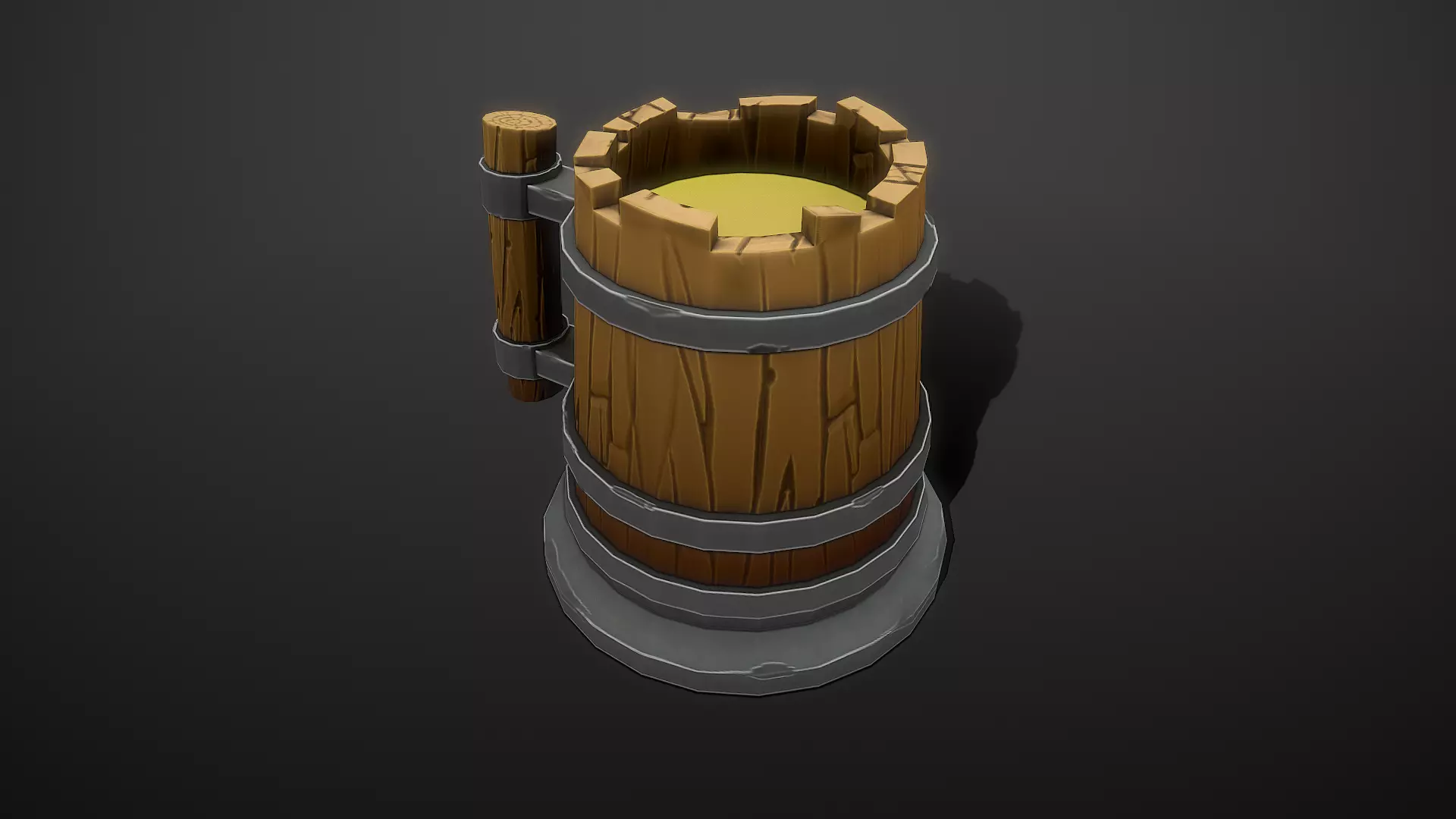 Beer Mug - Jar Stylized Low-poly 3D model