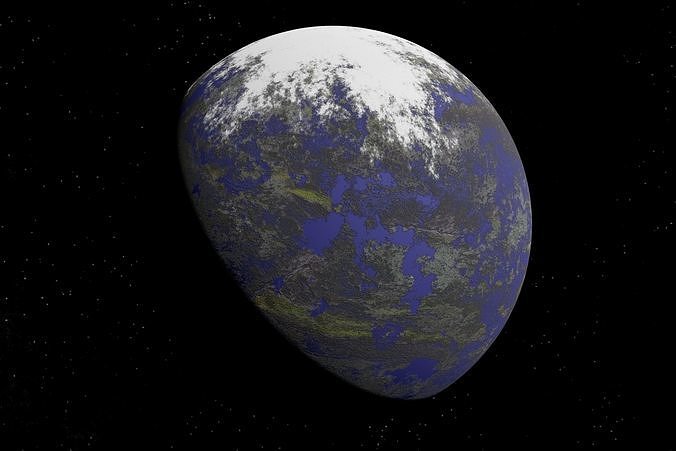 alien moon 010 Low-poly 3D model