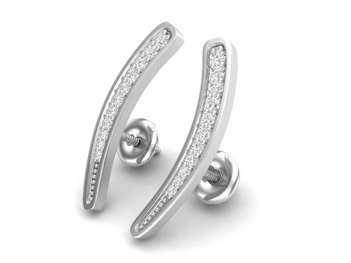 Diamond earrings for woman 3D print model_5