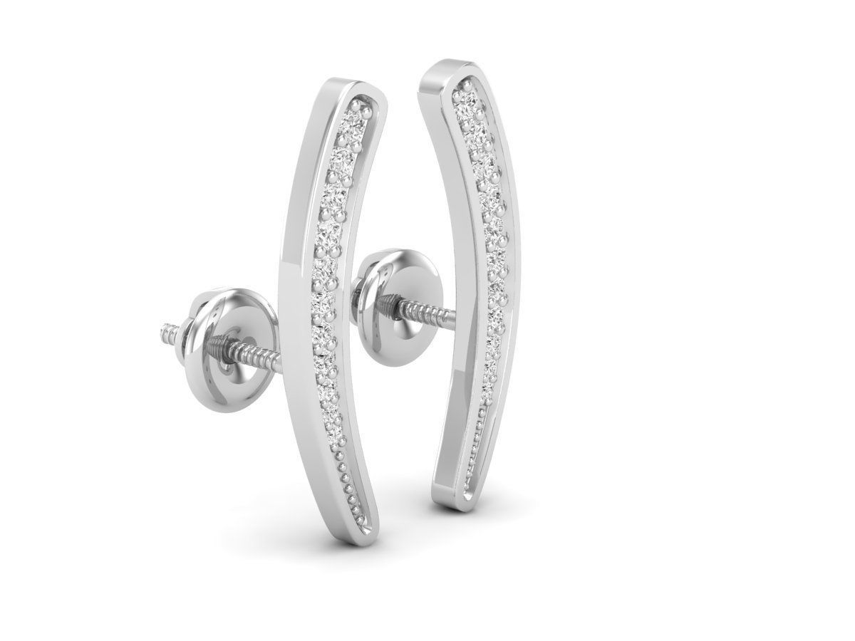 Diamond earrings for woman 3D print model_15