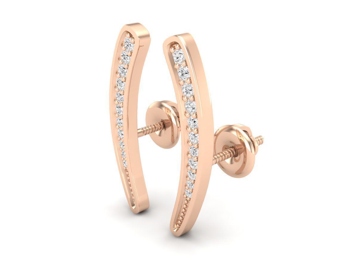 Diamond earrings for woman 3D print model_13