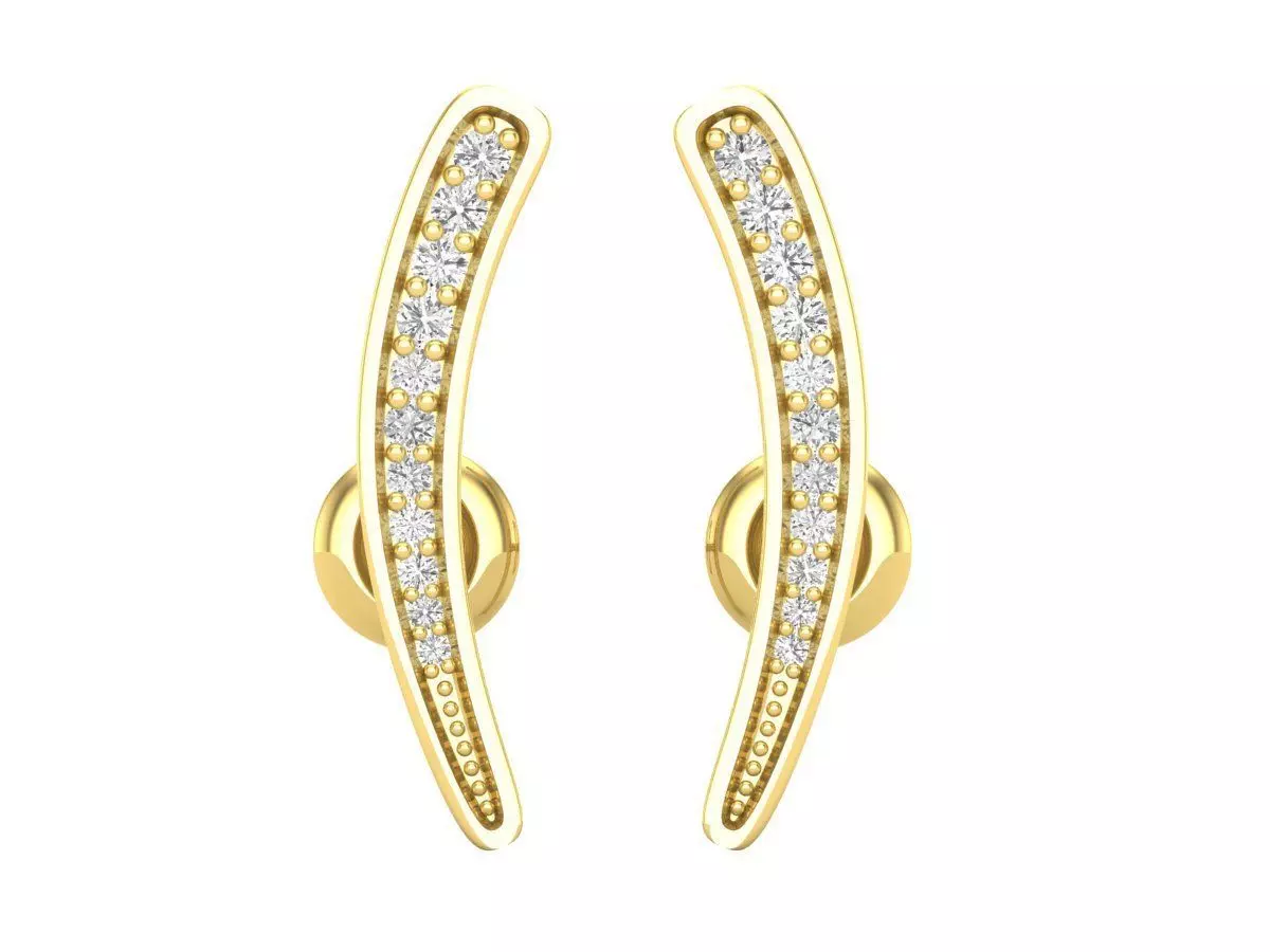Diamond earrings for woman 3D print model_0