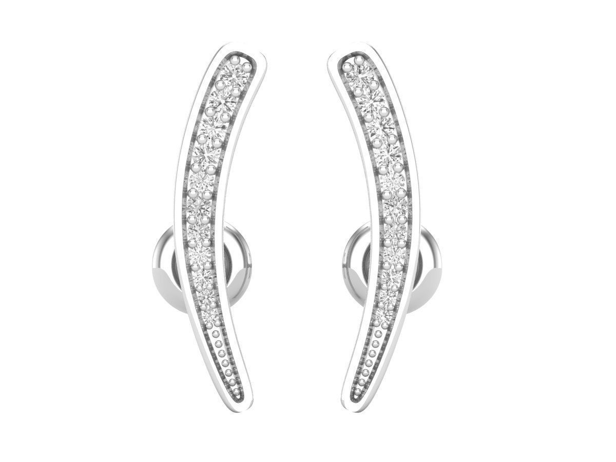Diamond earrings for woman 3D print model_2
