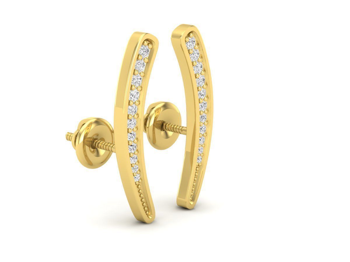 Diamond earrings for woman 3D print model_17