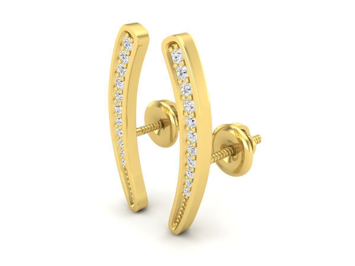 Diamond earrings for woman 3D print model_14