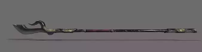 Glaive chinese longsword 3D model