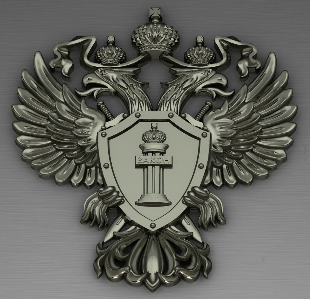 russian law symbol 3D print model_1