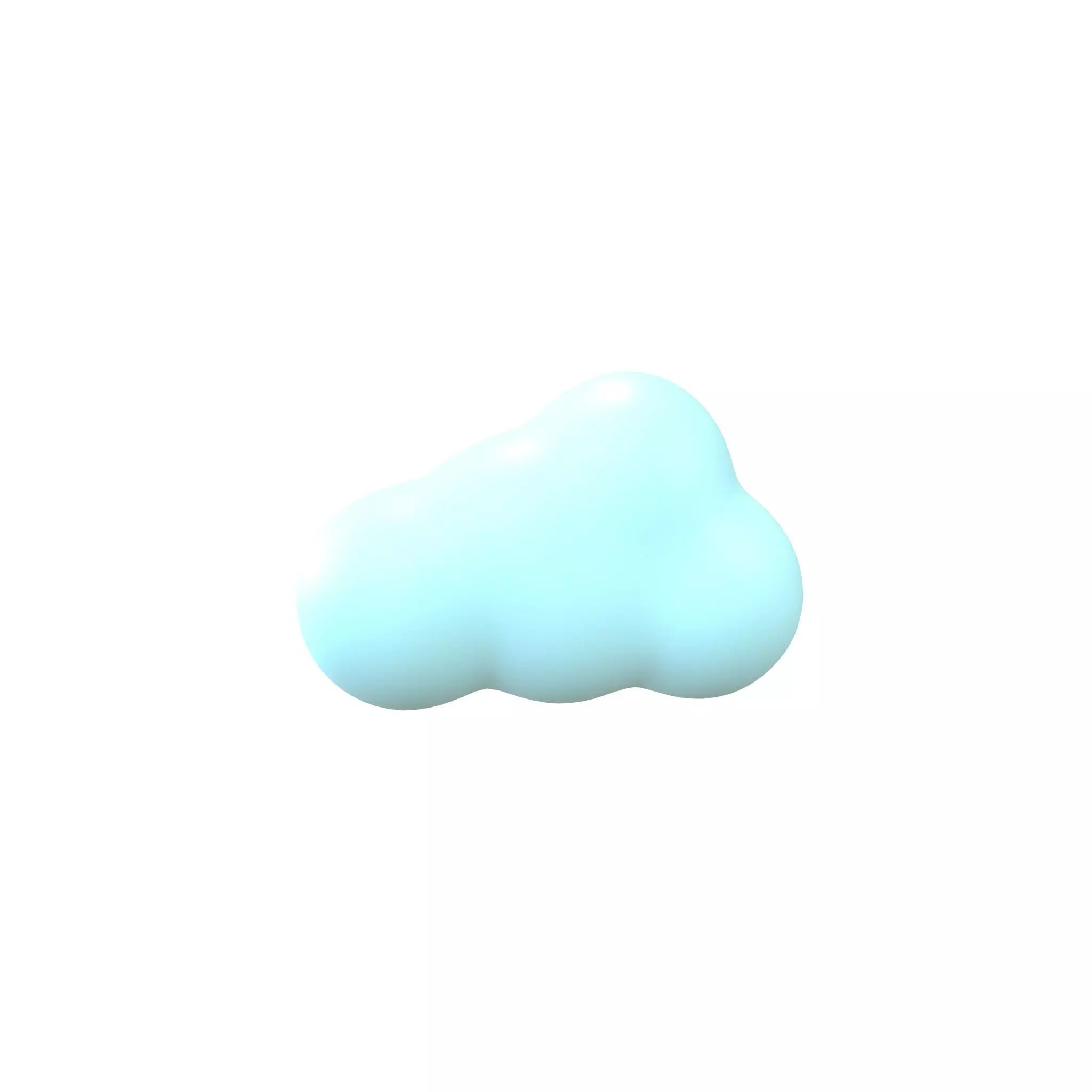 Cartoon Cloud v1 002 Low-poly 3D model_0