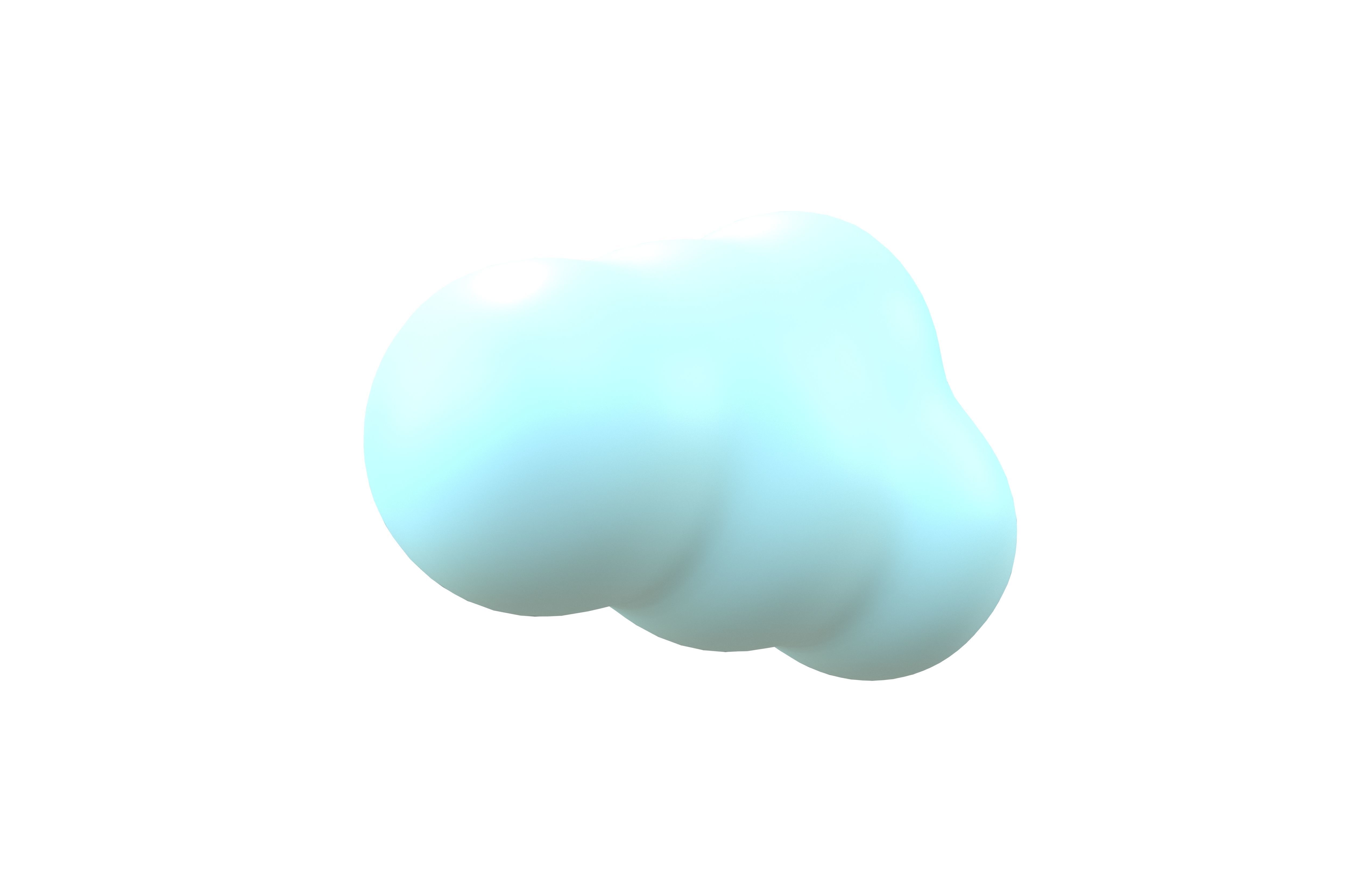 Cartoon Cloud v1 002 Low-poly 3D model_3