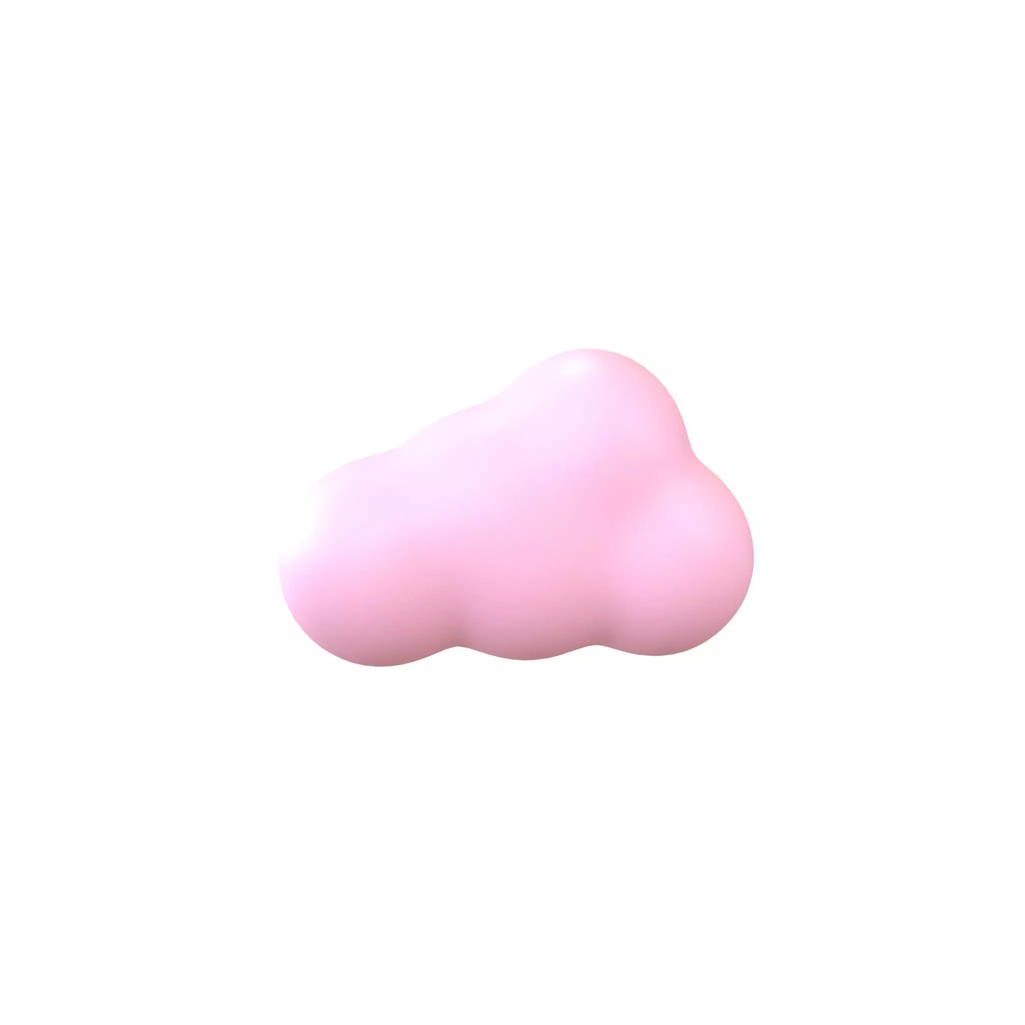 Cartoon Cloud v1 005 Low-poly 3D model_0