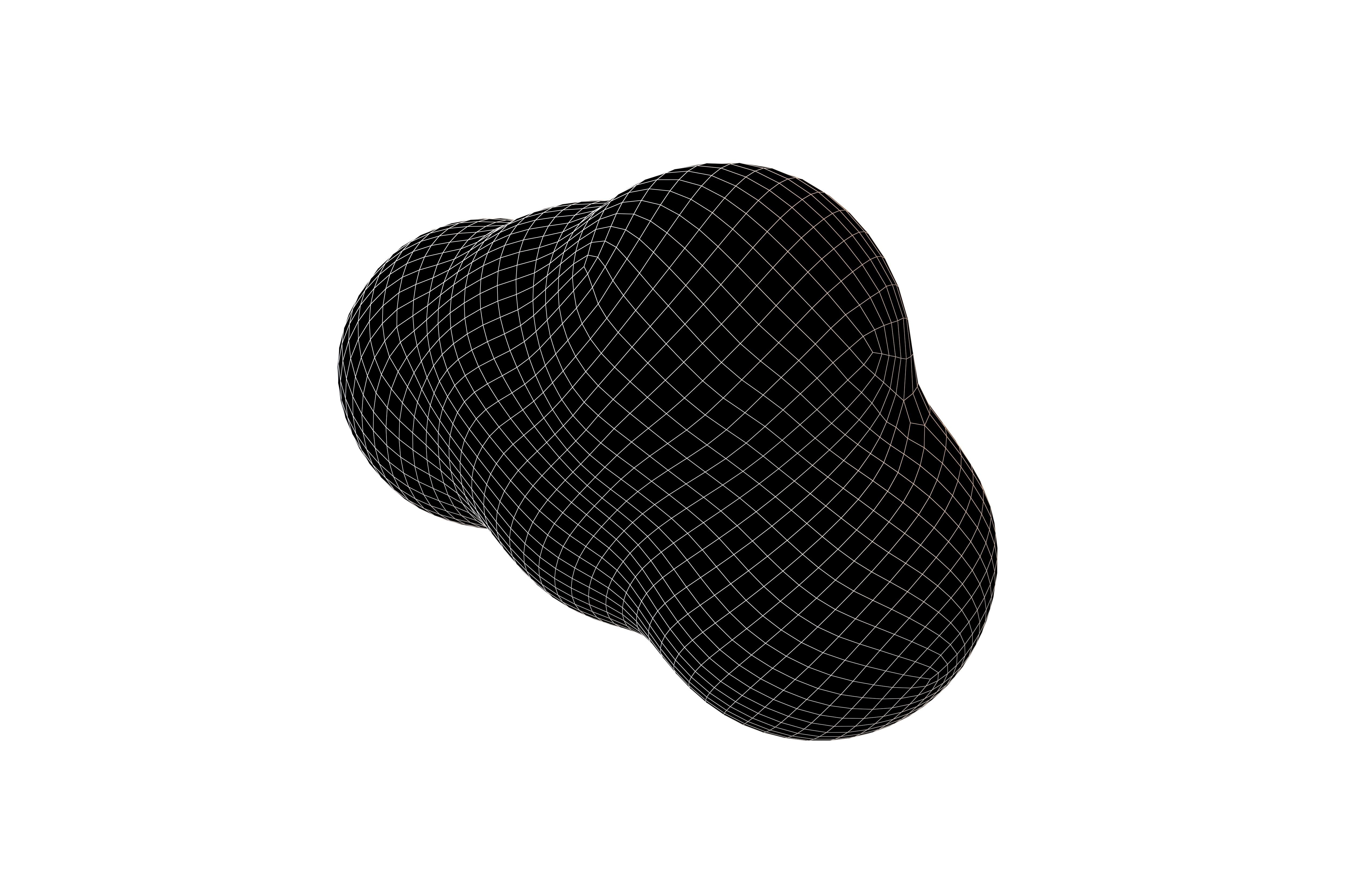 Cartoon Cloud v1 005 Low-poly 3D model_6