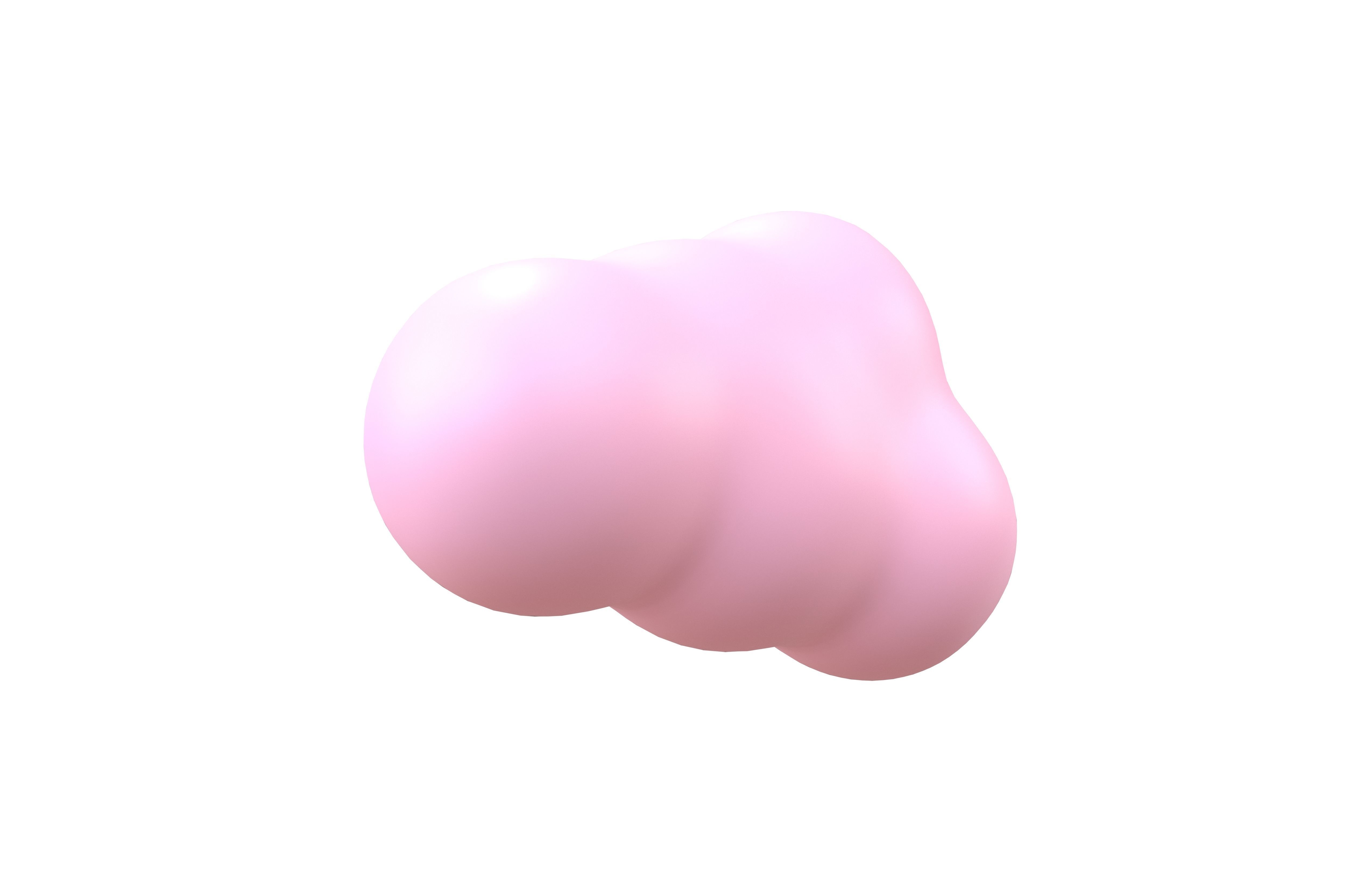 Cartoon Cloud v1 005 Low-poly 3D model_3