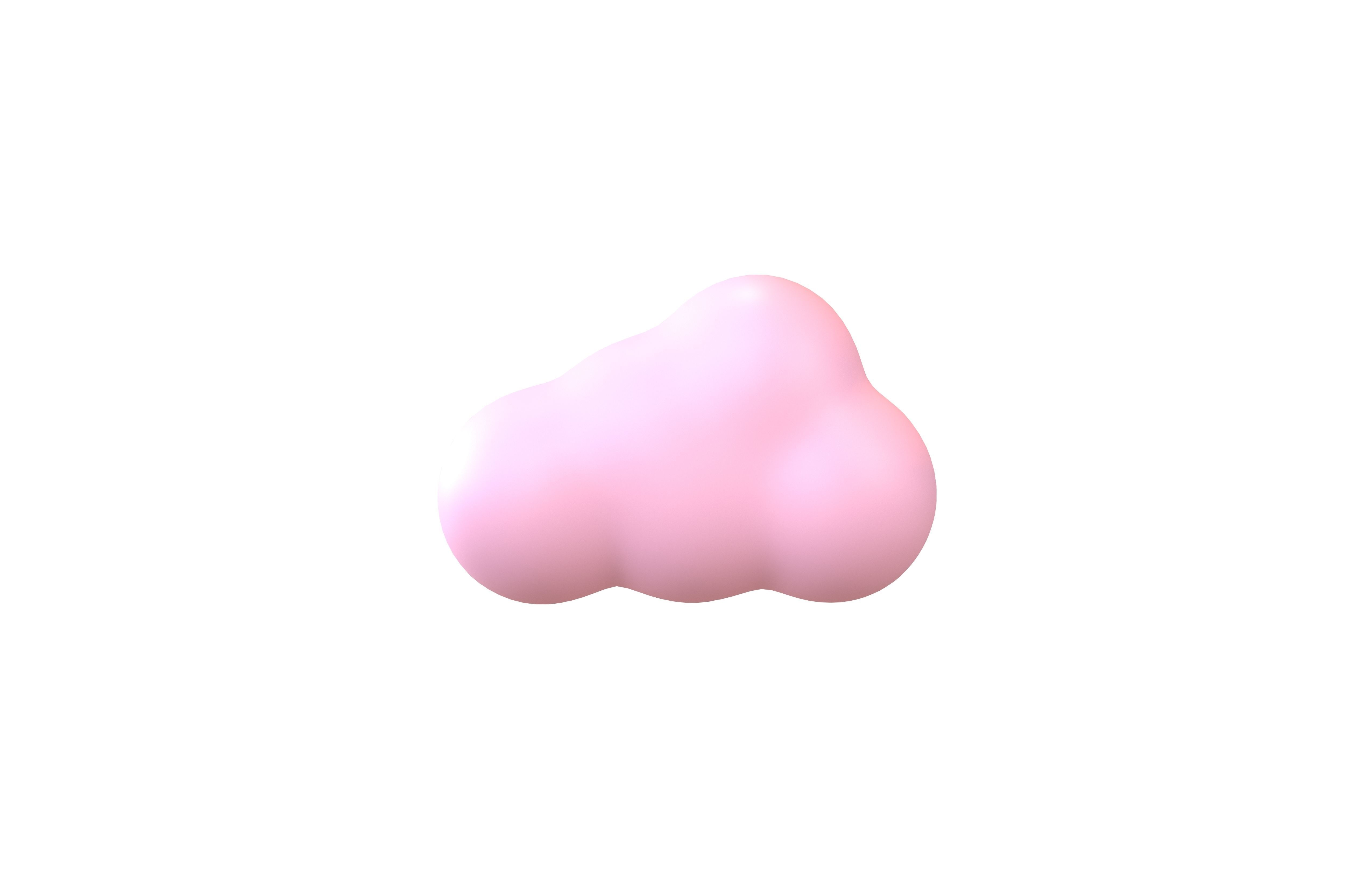 Cartoon Cloud v1 005 Low-poly 3D model_1