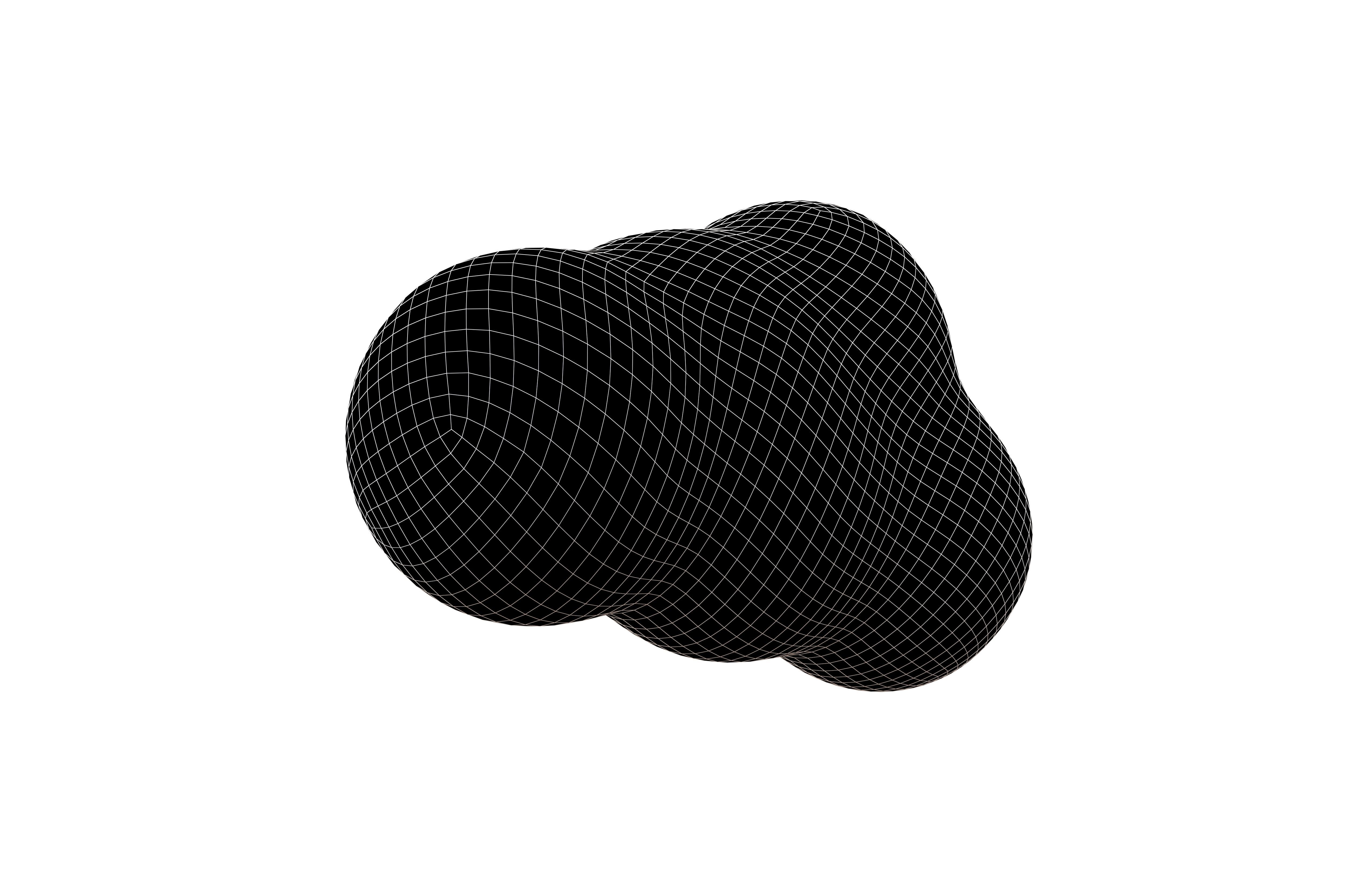Cartoon Cloud v1 005 Low-poly 3D model_7