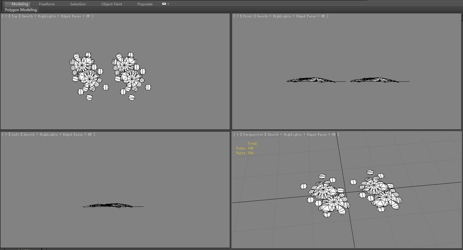 Cartoon gold and silver coins Low-poly 3D model_5