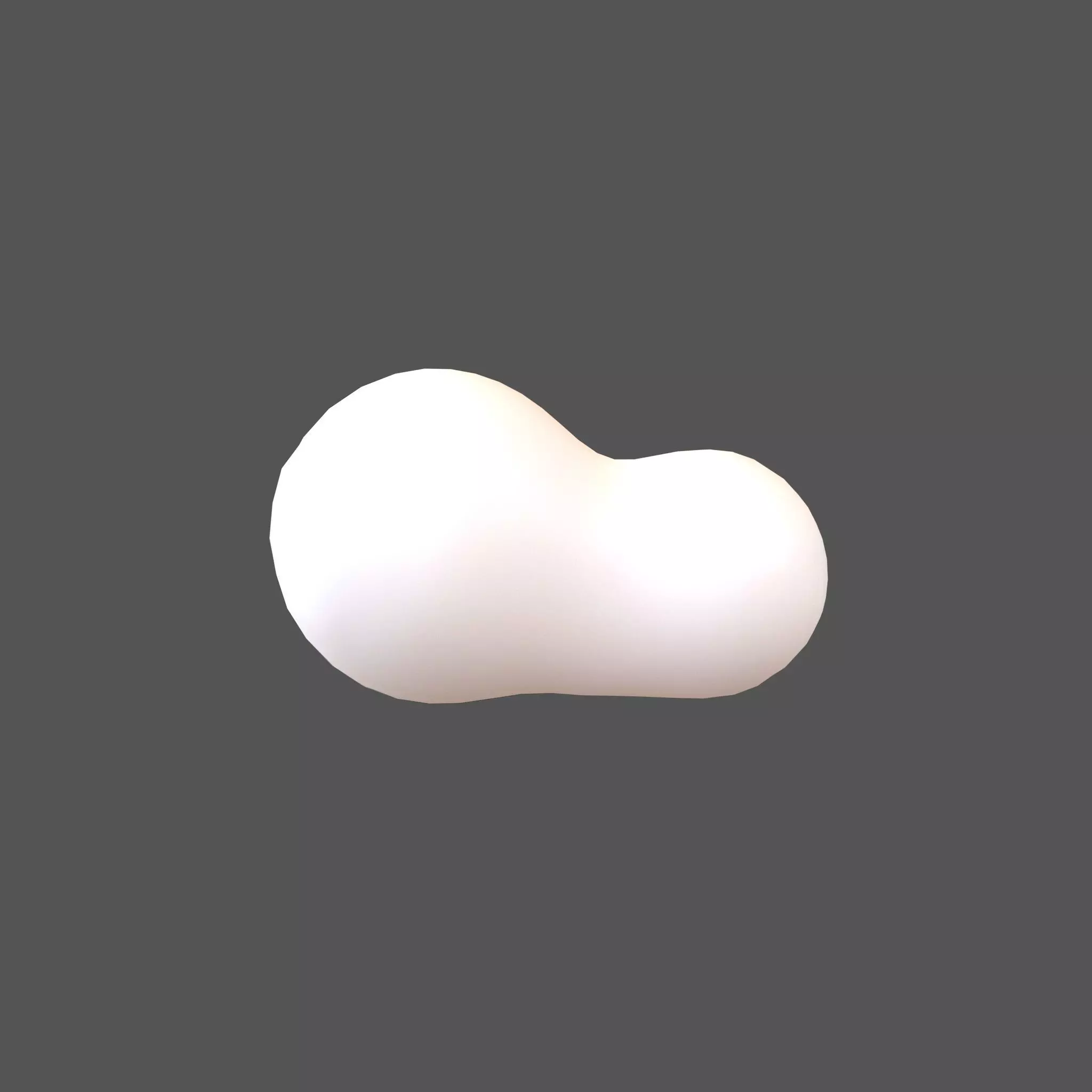 Cartoon Cloud v2 001 Low-poly 3D model_0
