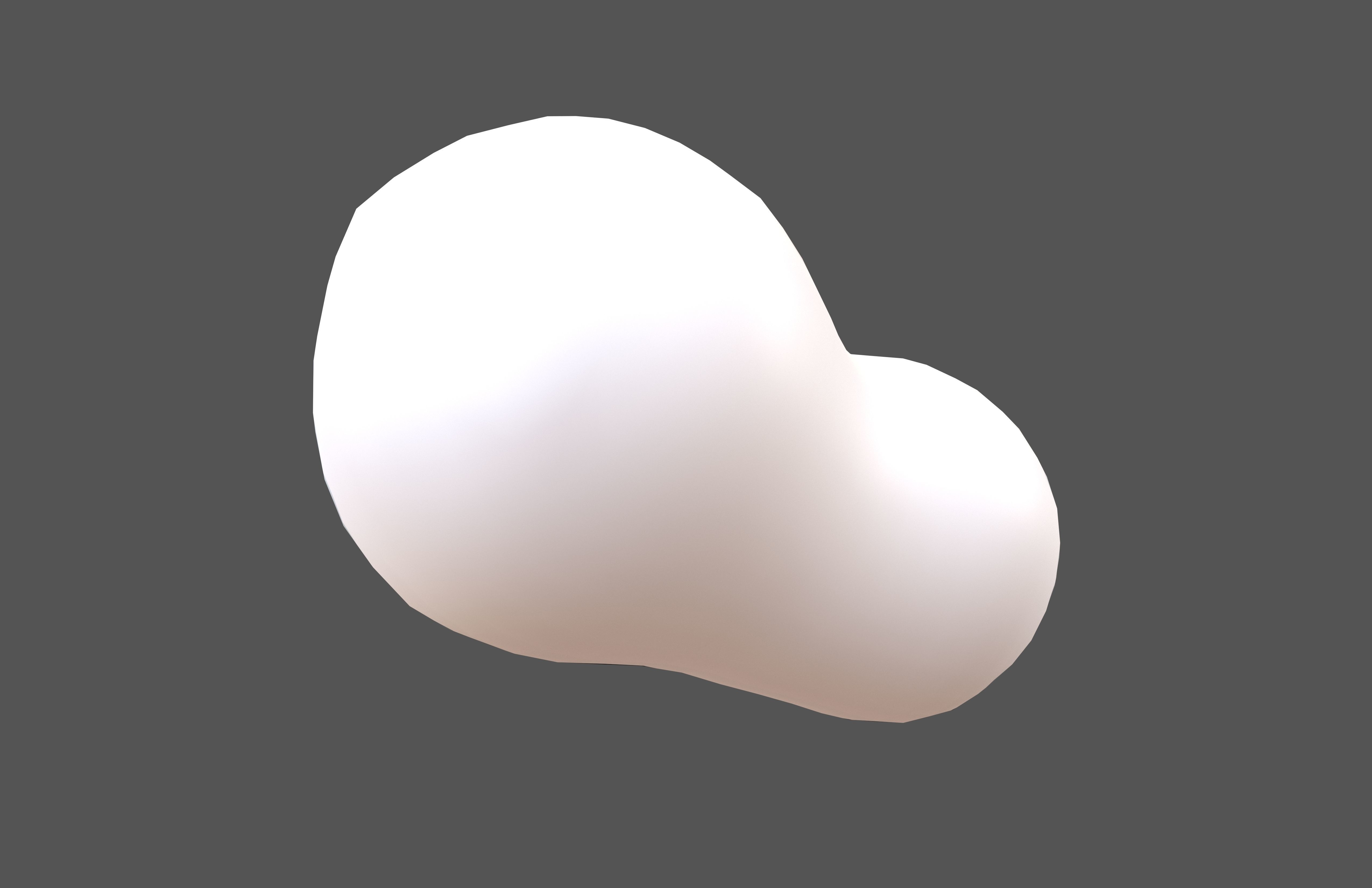 Cartoon Cloud v2 001 Low-poly 3D model_3