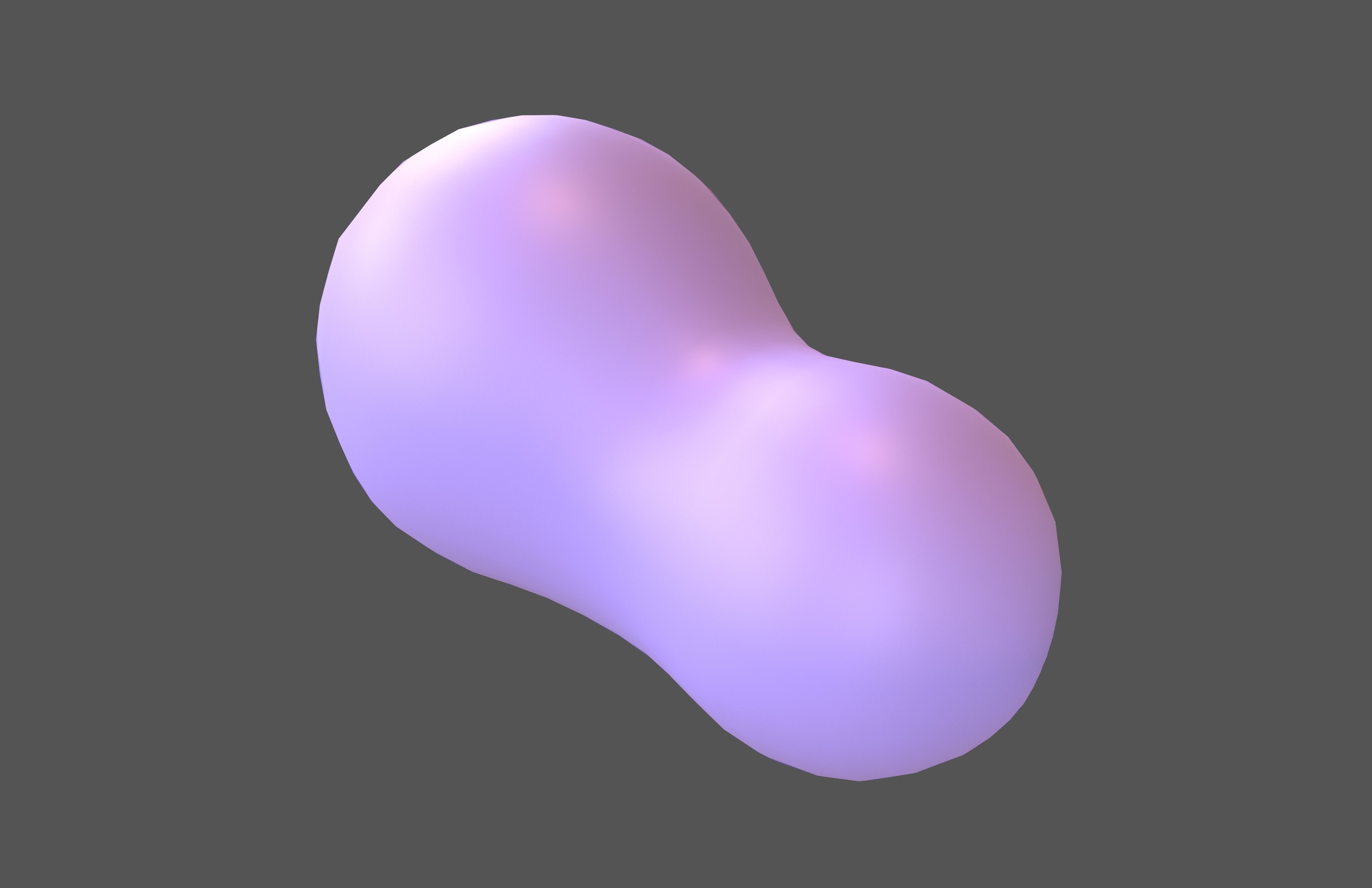 Cartoon Cloud v2 003 Low-poly 3D model_2