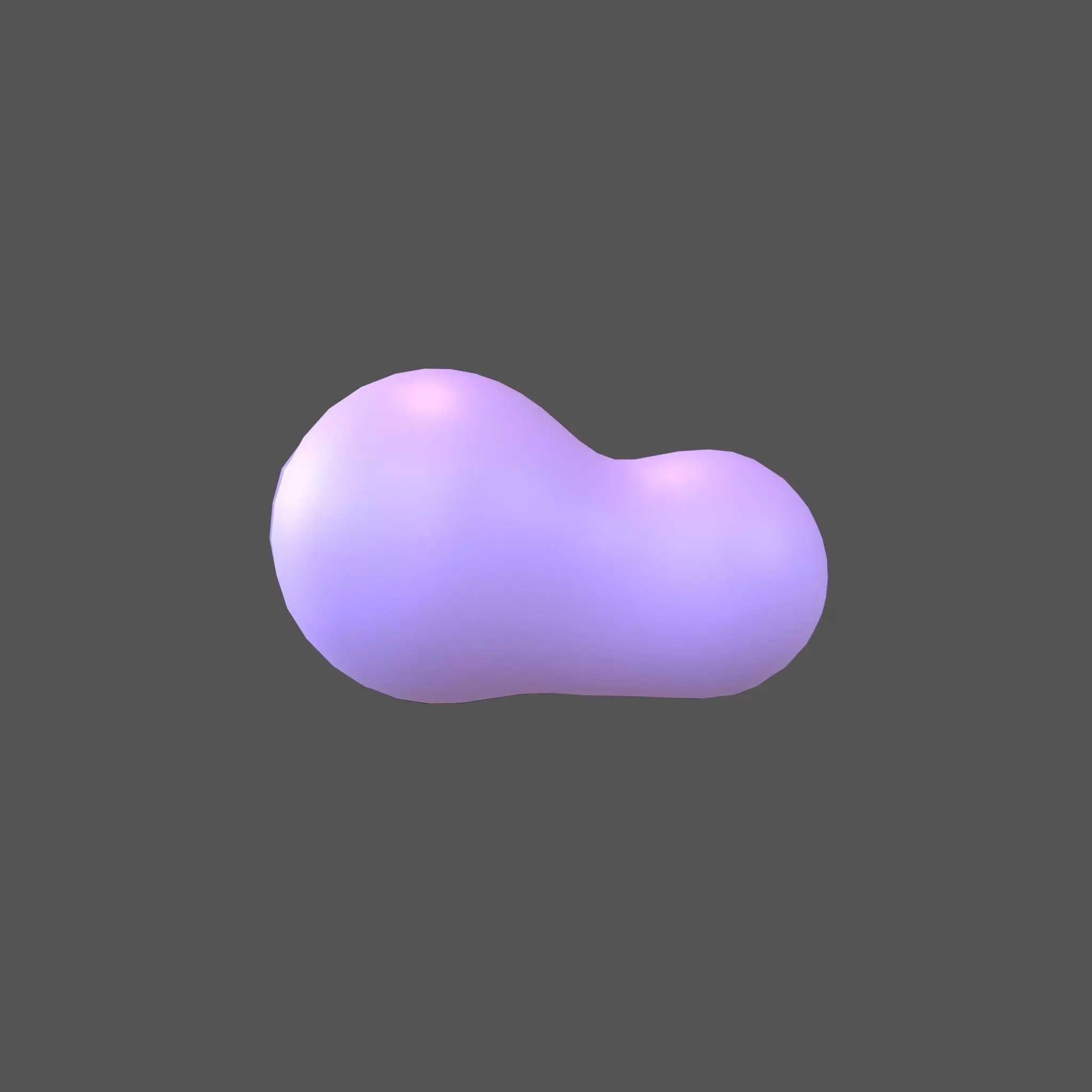 Cartoon Cloud v2 003 Low-poly 3D model_0