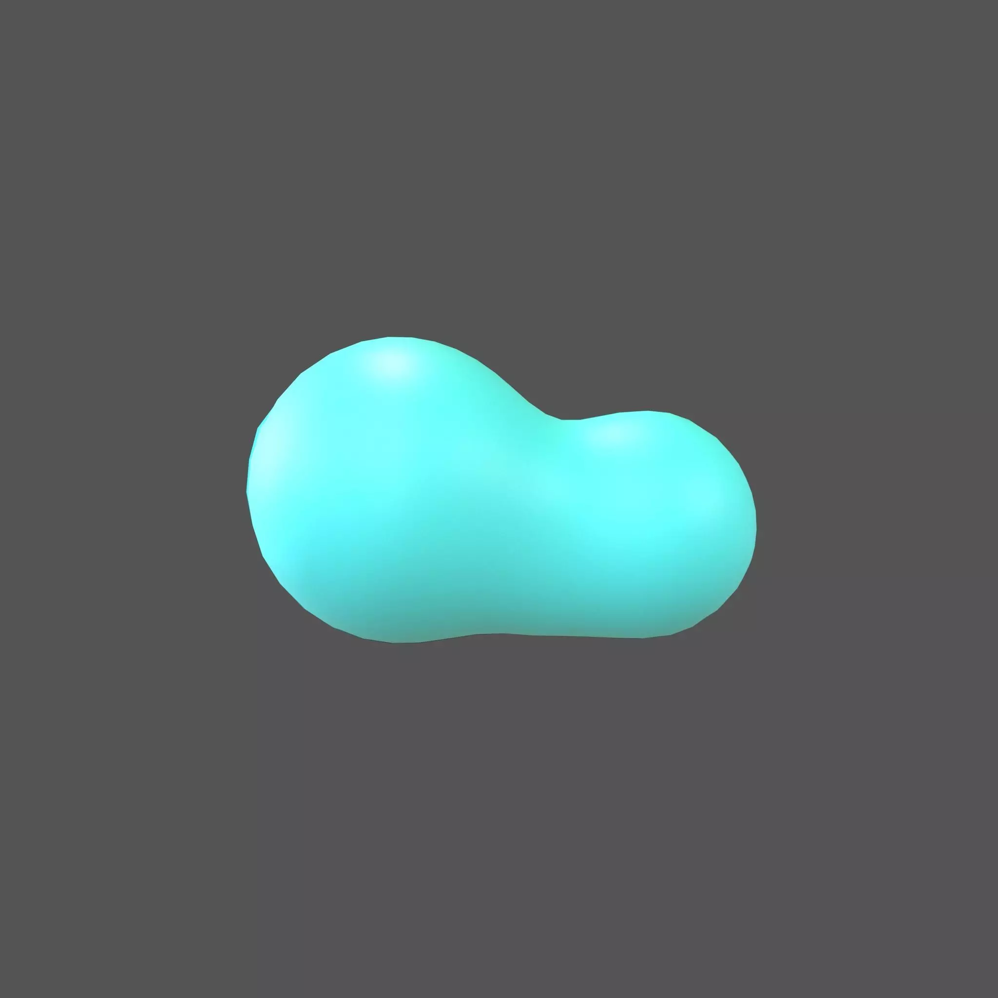 Cartoon Cloud v2 004 Low-poly 3D model_0