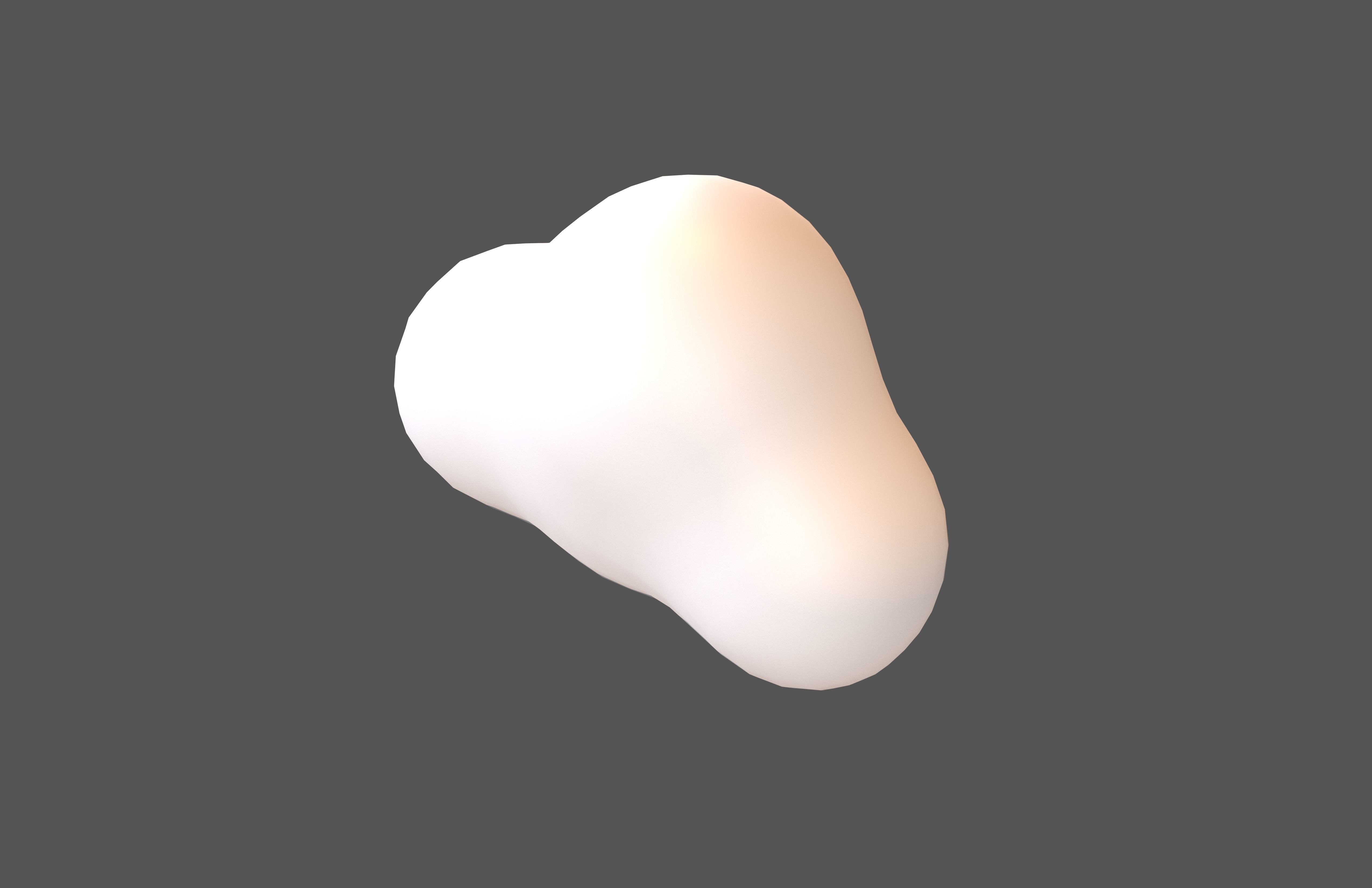 Cartoon Cloud v3 001 Low-poly 3D model_2