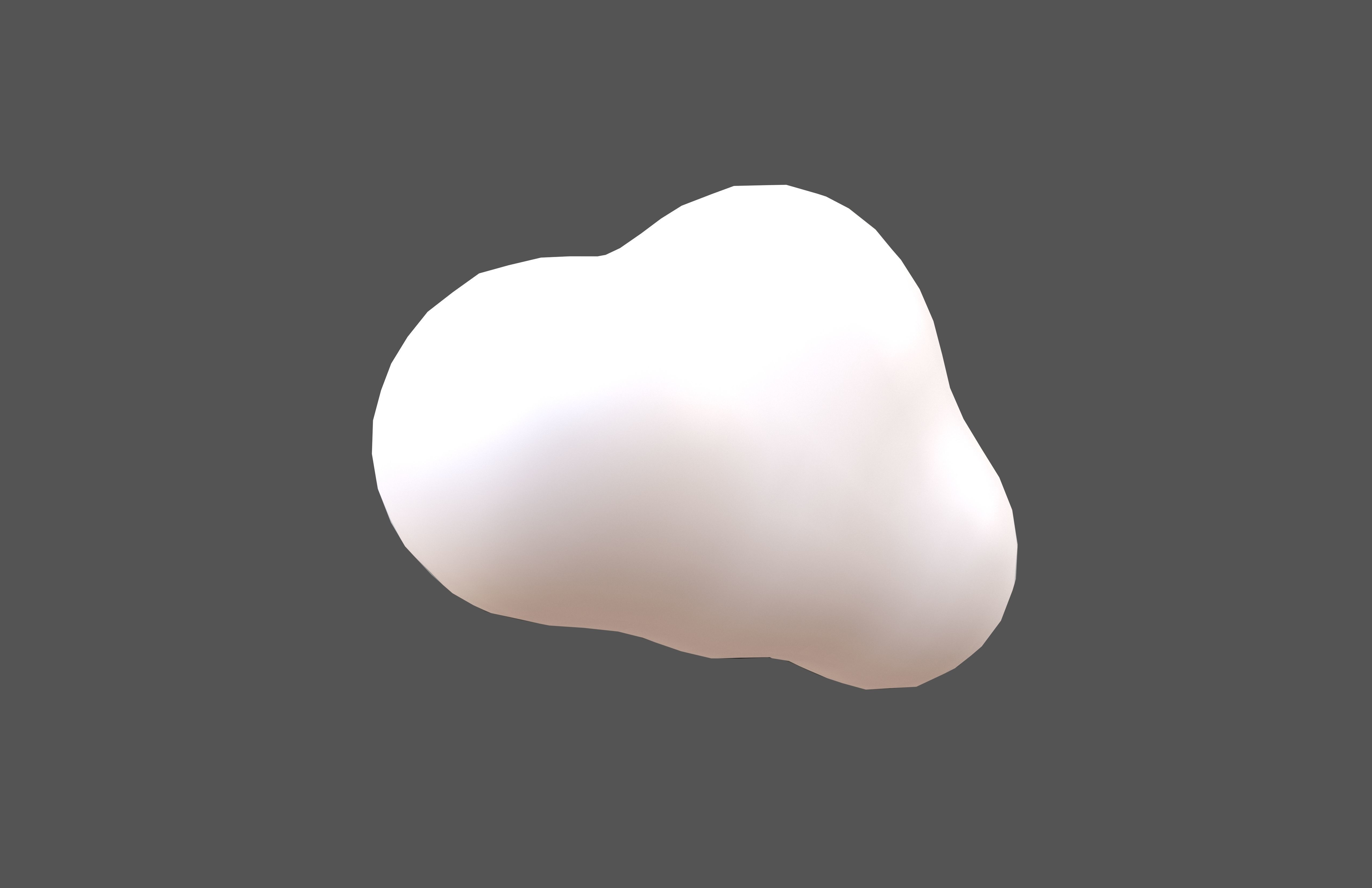 Cartoon Cloud v3 001 Low-poly 3D model_3