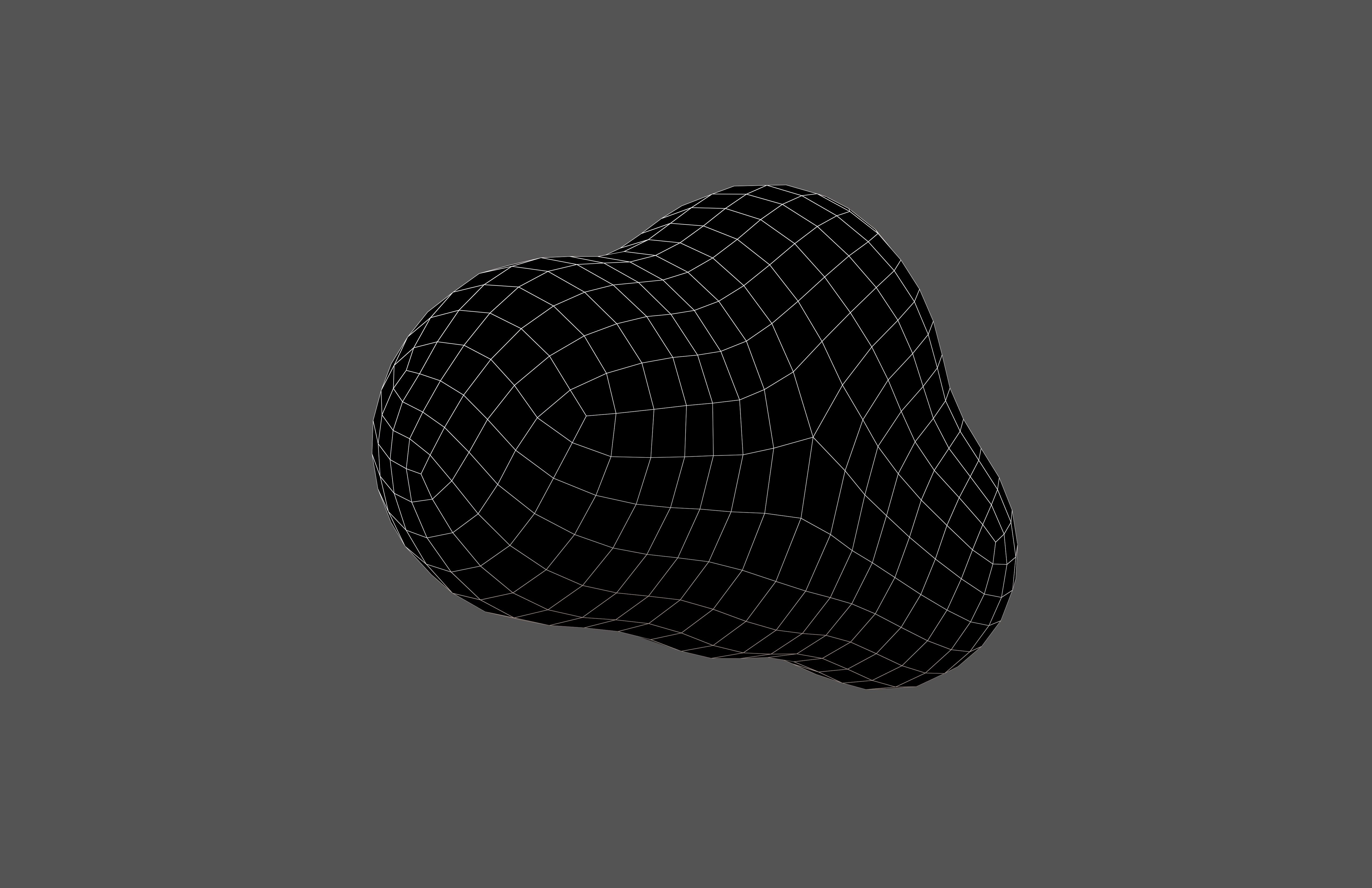 Cartoon Cloud v3 002 Low-poly 3D model_7