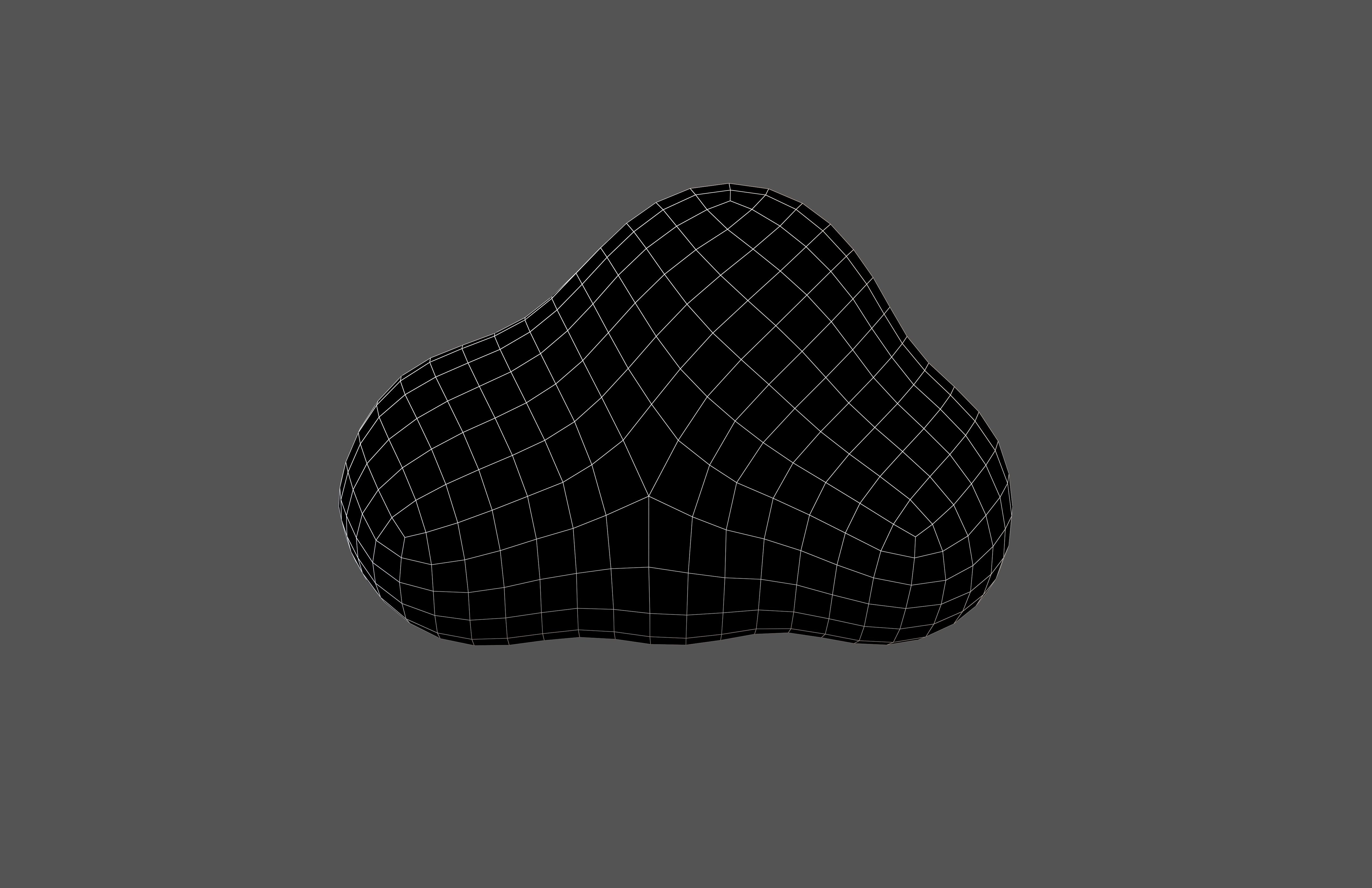 Cartoon Cloud v3 002 Low-poly 3D model_5
