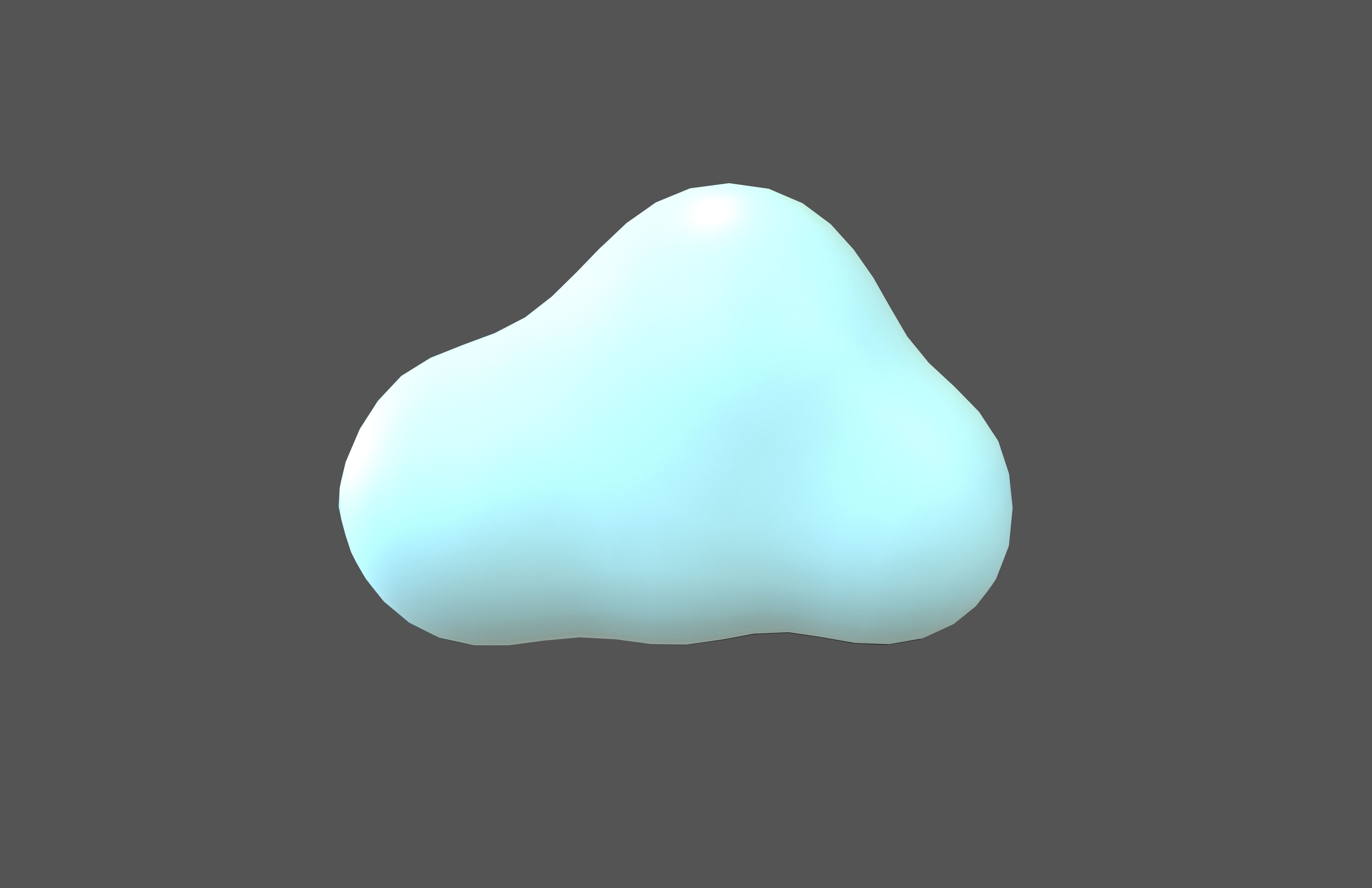 Cartoon Cloud v3 002 Low-poly 3D model_1