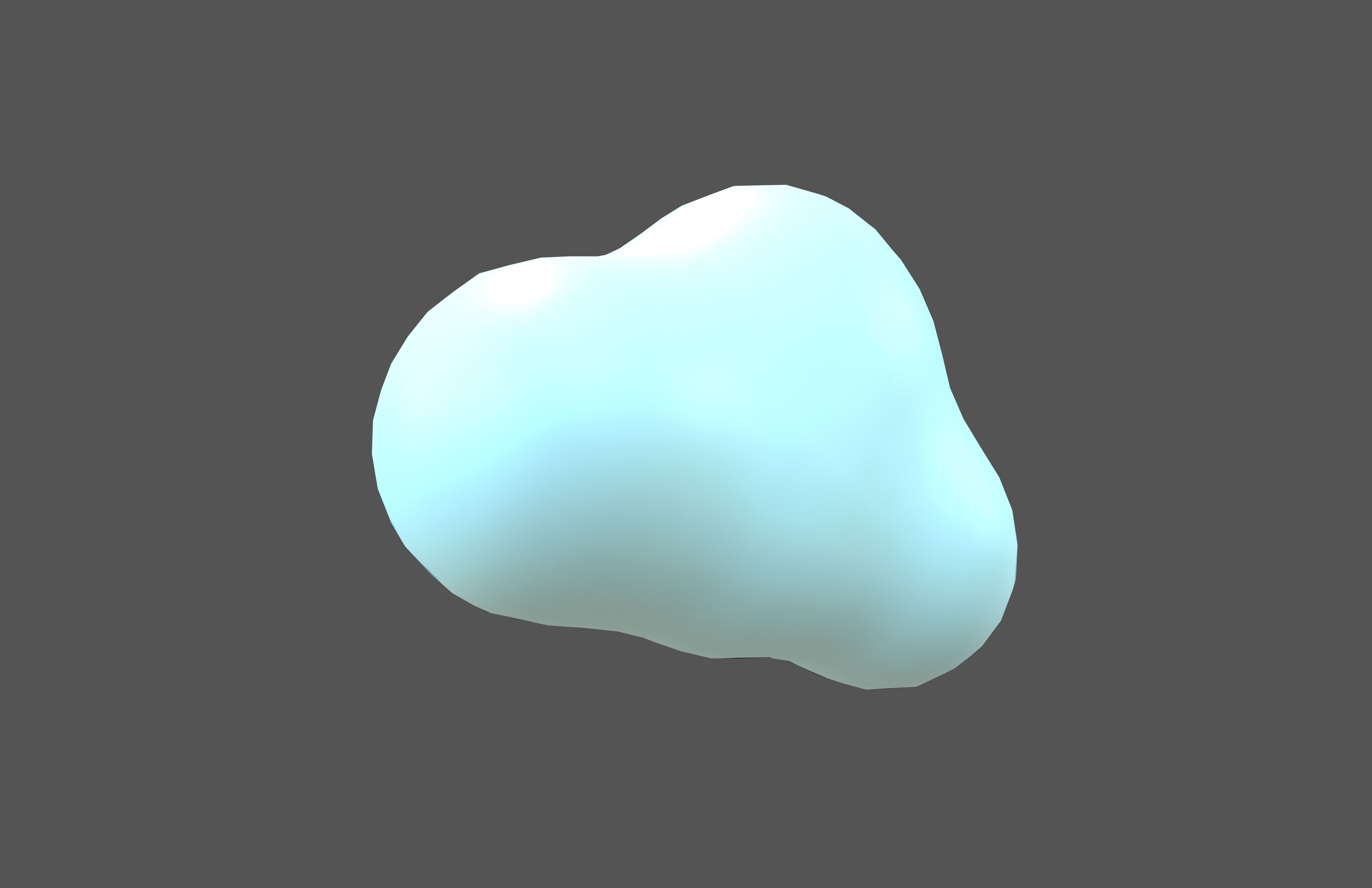 Cartoon Cloud v3 002 Low-poly 3D model_3