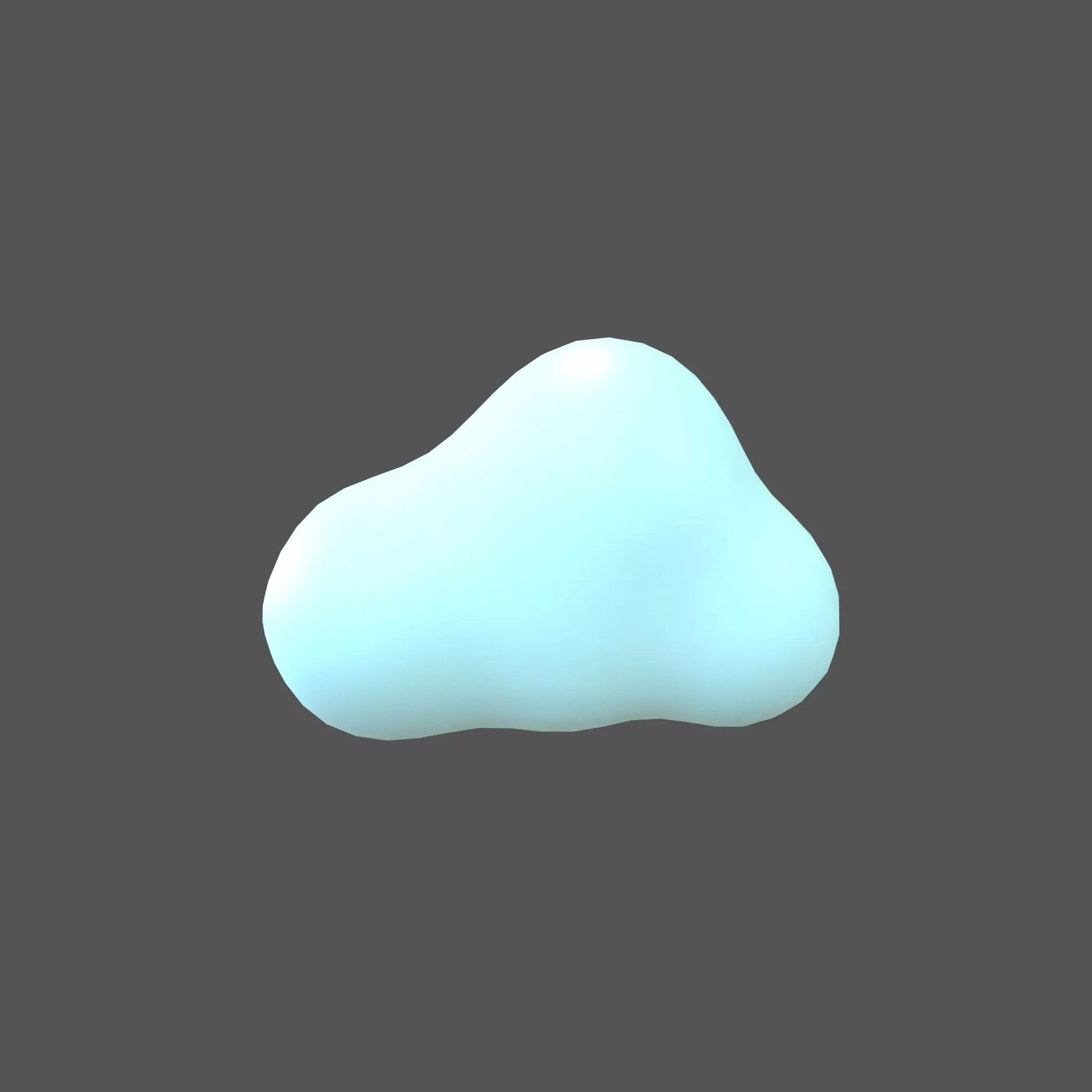 Cartoon Cloud v3 002 Low-poly 3D model_0