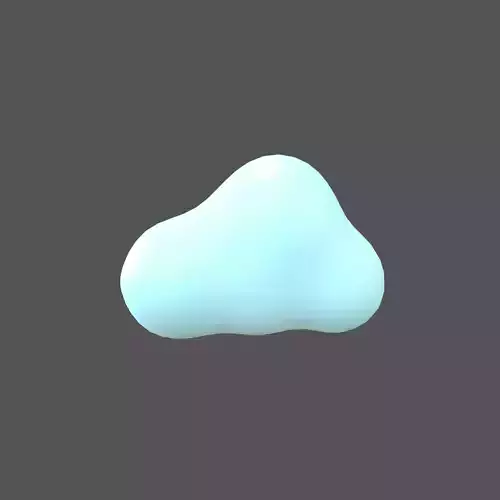 Cartoon Cloud v3 002 Low-poly 3D model
