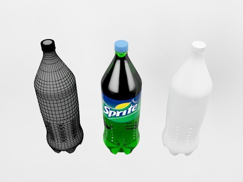 sprite bottle 3D model_1