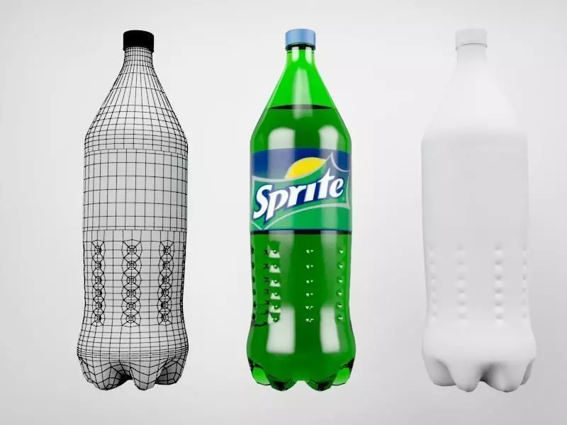 sprite bottle 3D model_0