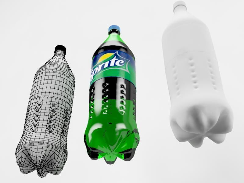 sprite bottle 3D model_4