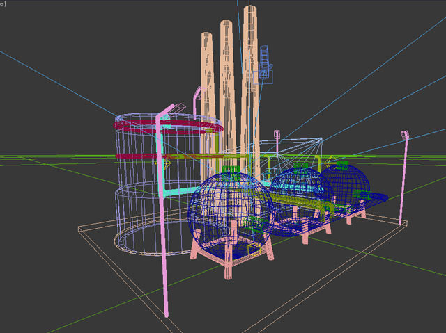 Simple Cartoon Factory 3D model_8