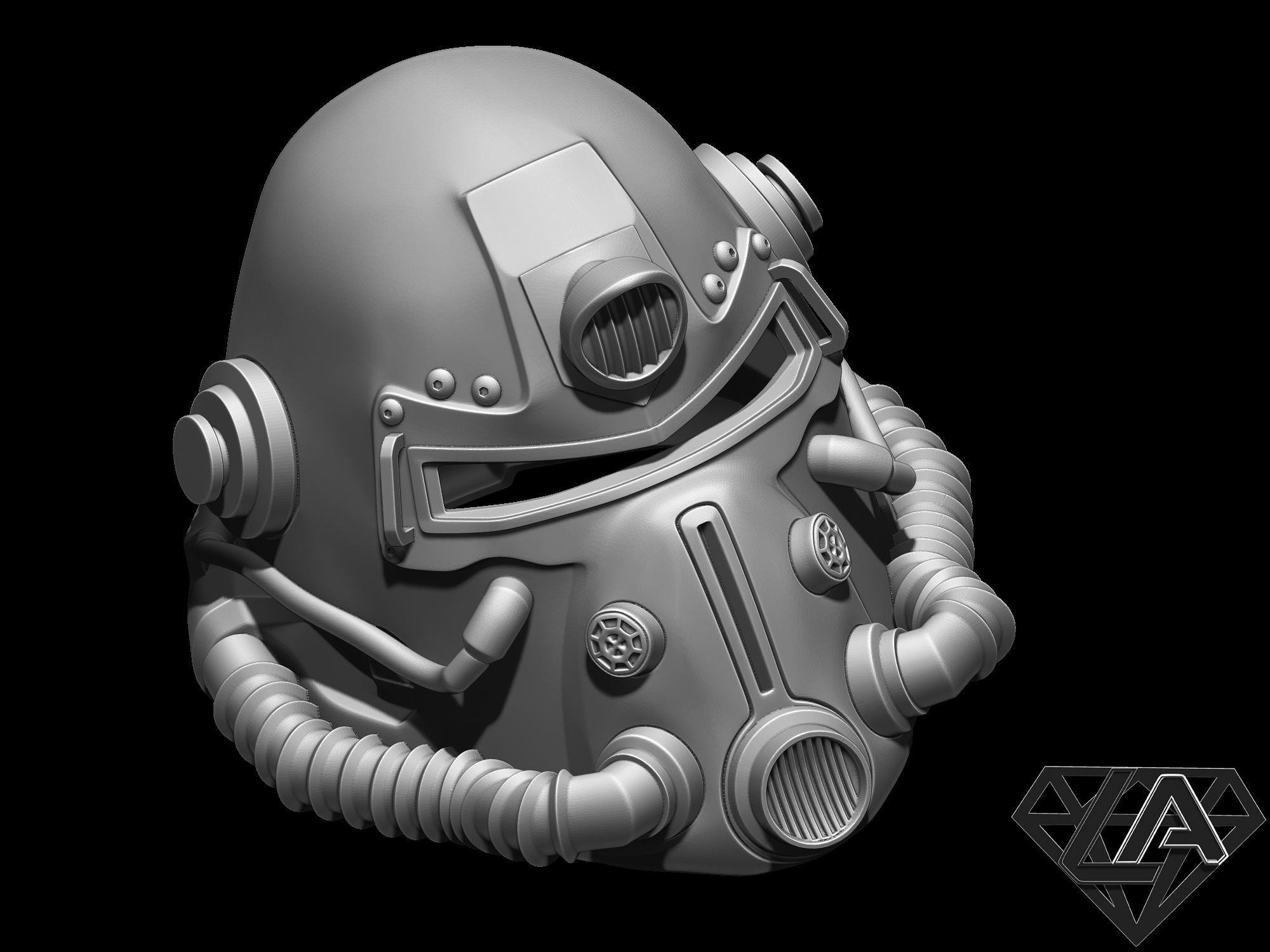 Fallout Helmets set 3D print model_24