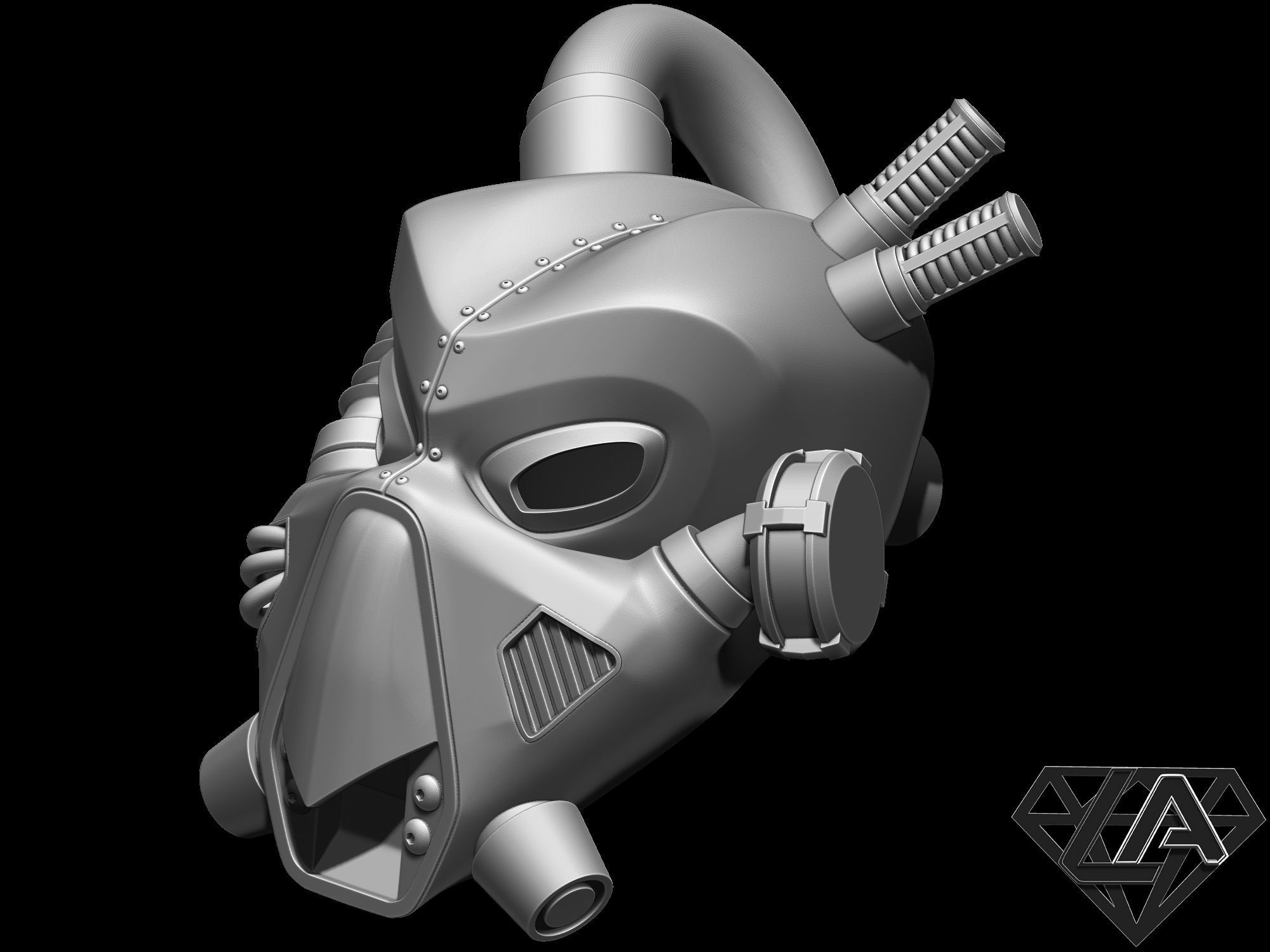 Fallout Helmets set 3D print model_11