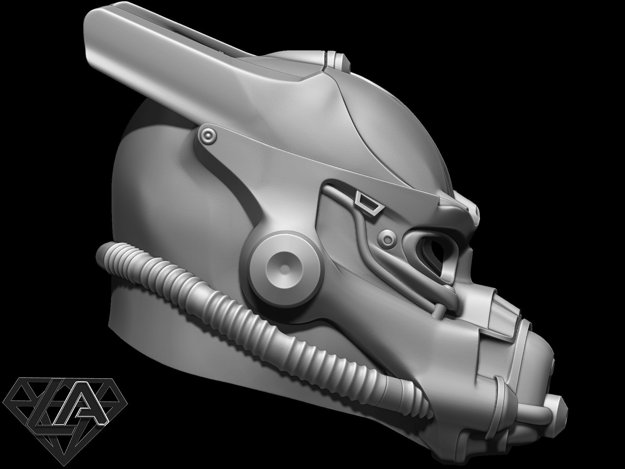 Fallout Helmets set 3D print model_3