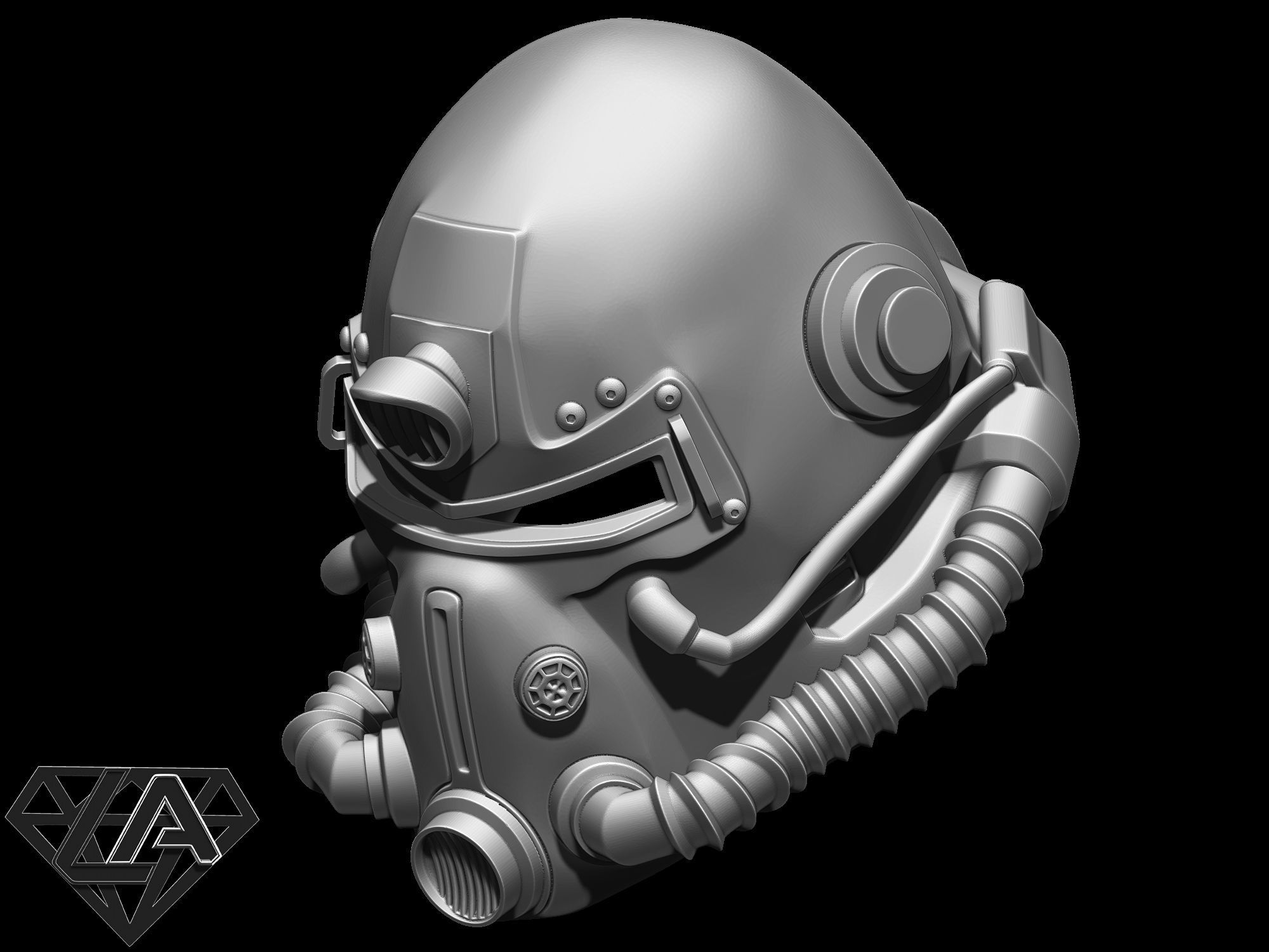 Fallout Helmets set 3D print model_25