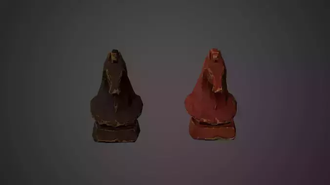 Medieval Horse Decors Low Poly Game Ready Low-poly 3D model