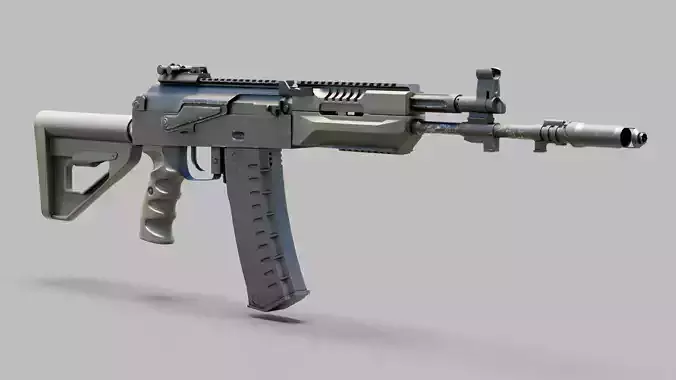 Ak12 Assault rifle Low-poly 3D model