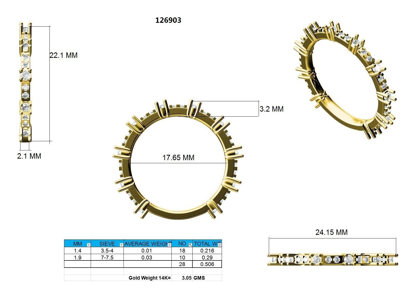 Ring - 126903 3D print model_12