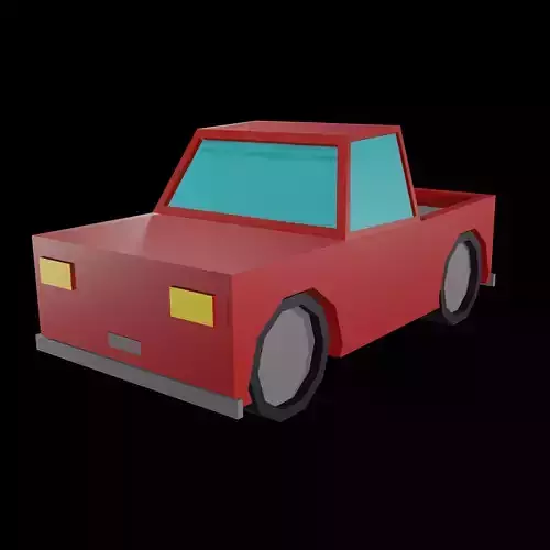 low-poly simple car  game ready