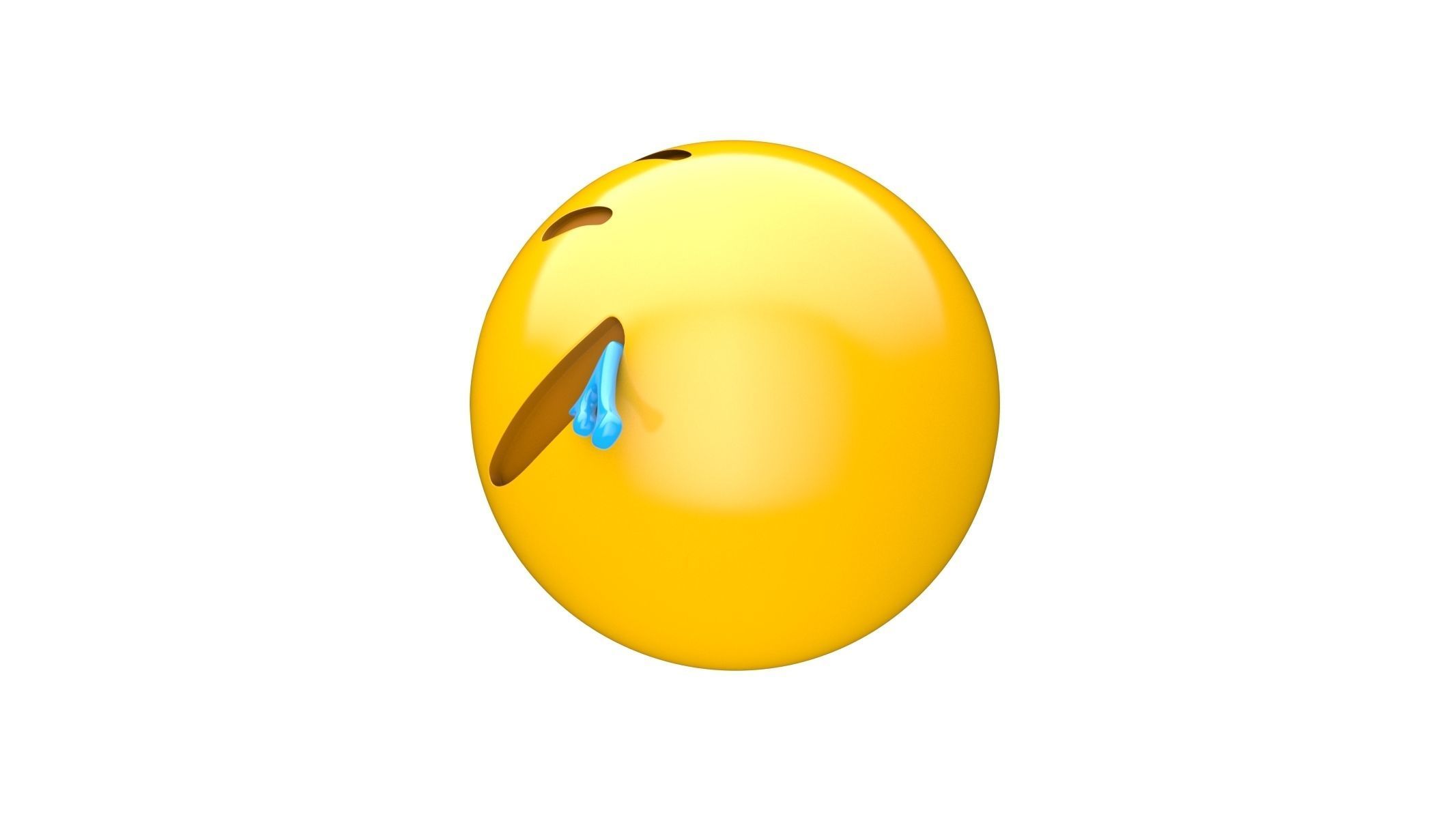 Apple Drooling Face 3D model_3